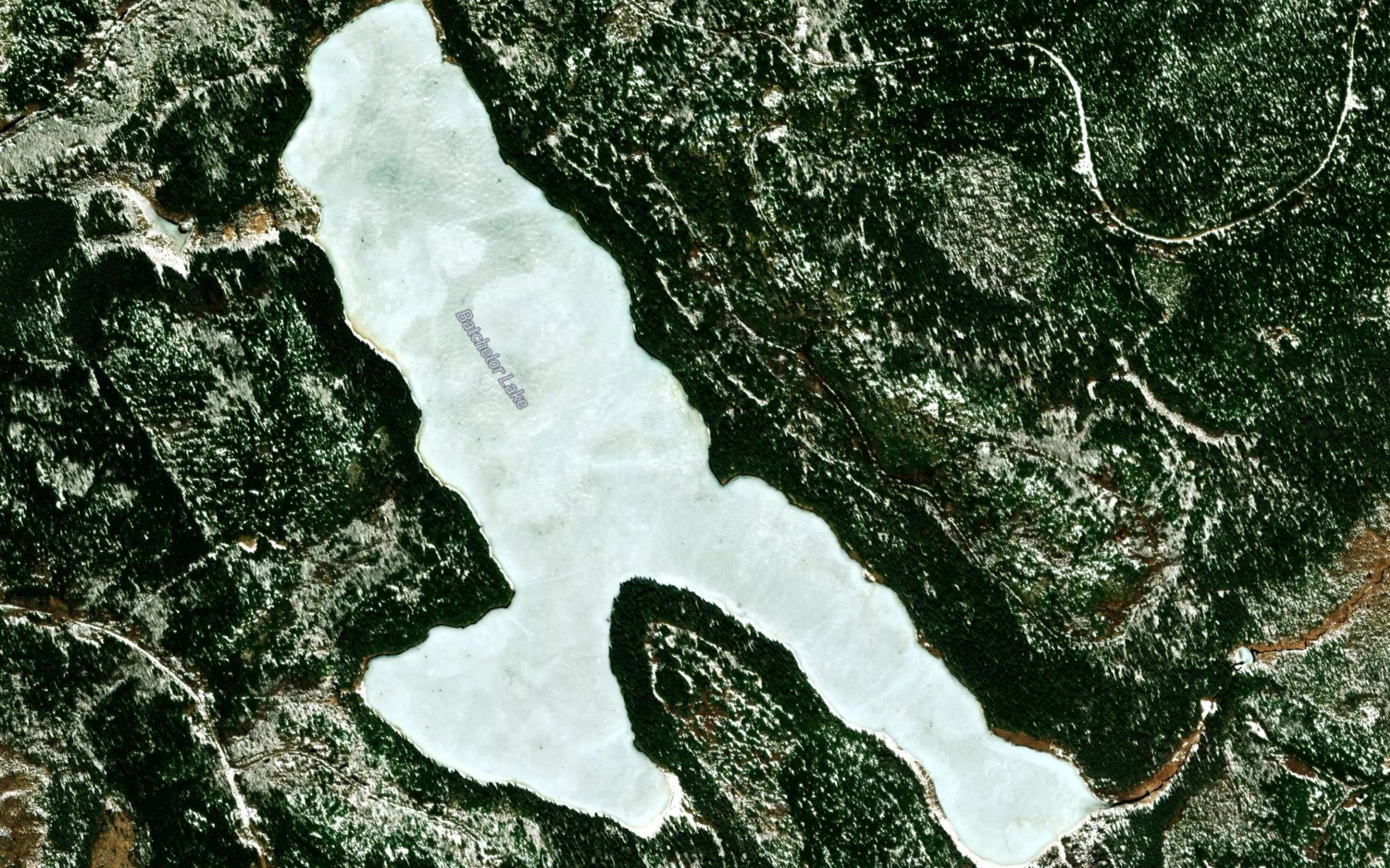 Satellite map of the Batchelor Lake