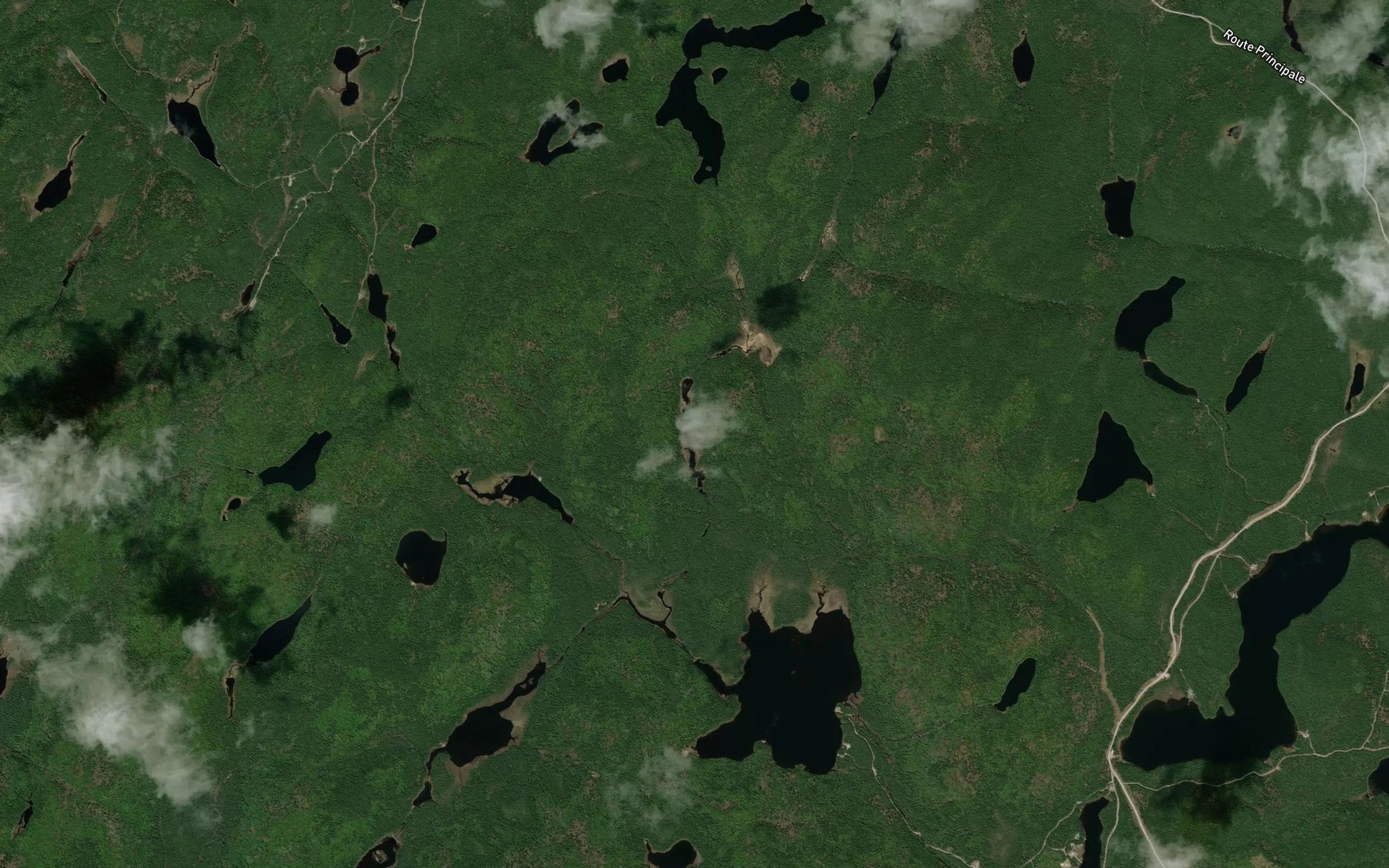 Satellite map of the Lac Etroit