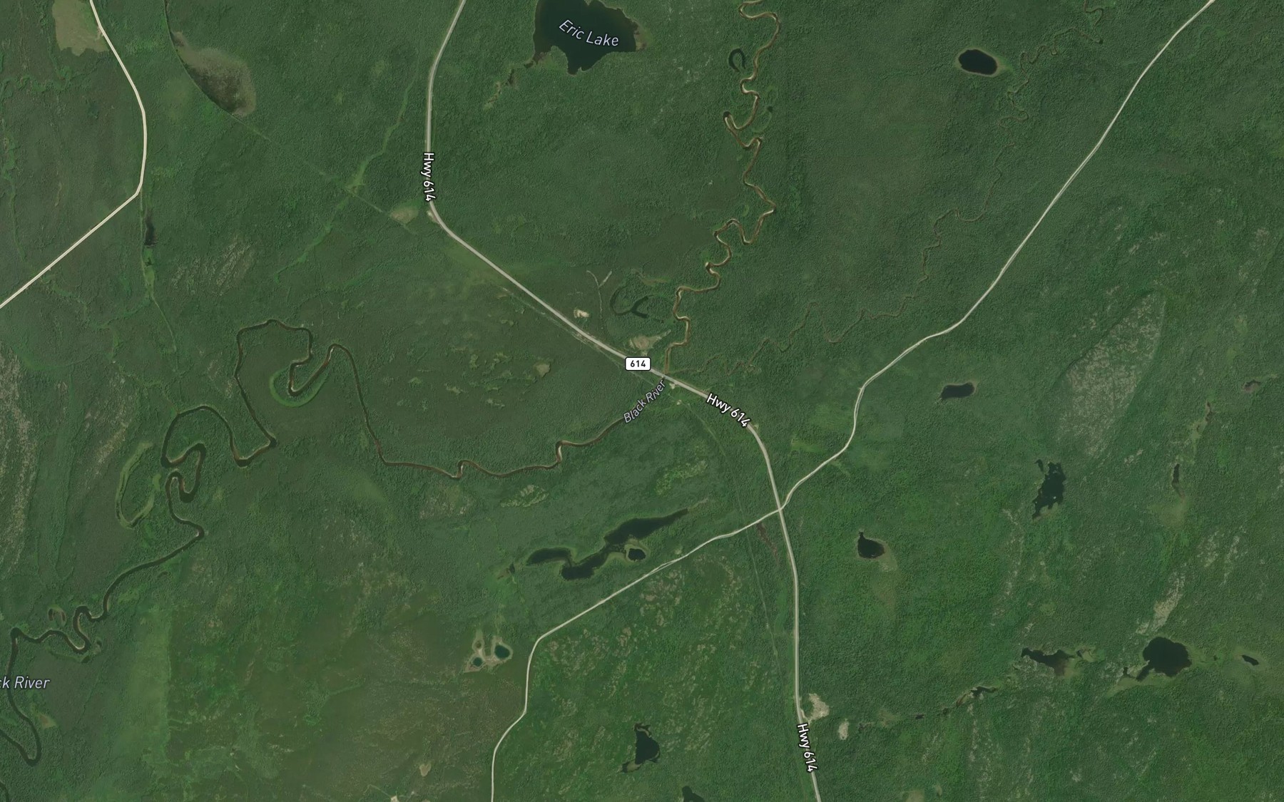Satellite map of the Jenny Creek