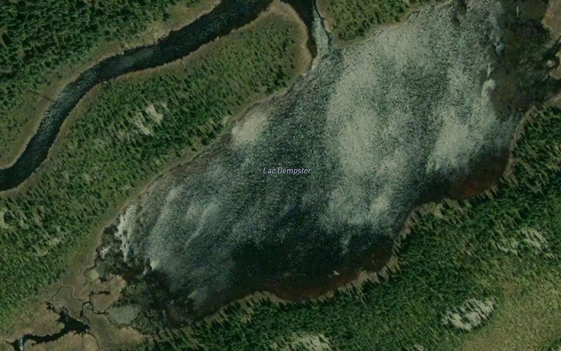 Satellite map of the Lac Dempster