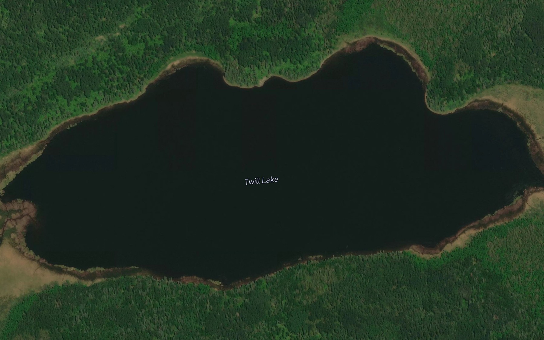 Satellite map of the Twill Lake