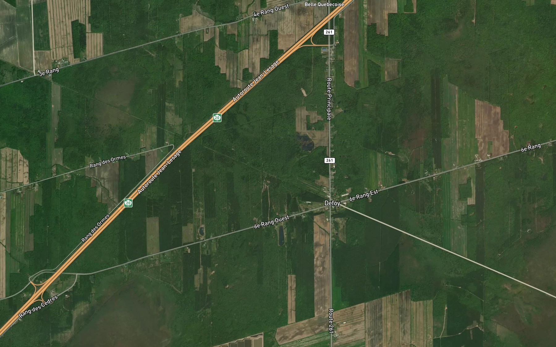 Satellite map of the Le Petit Portage