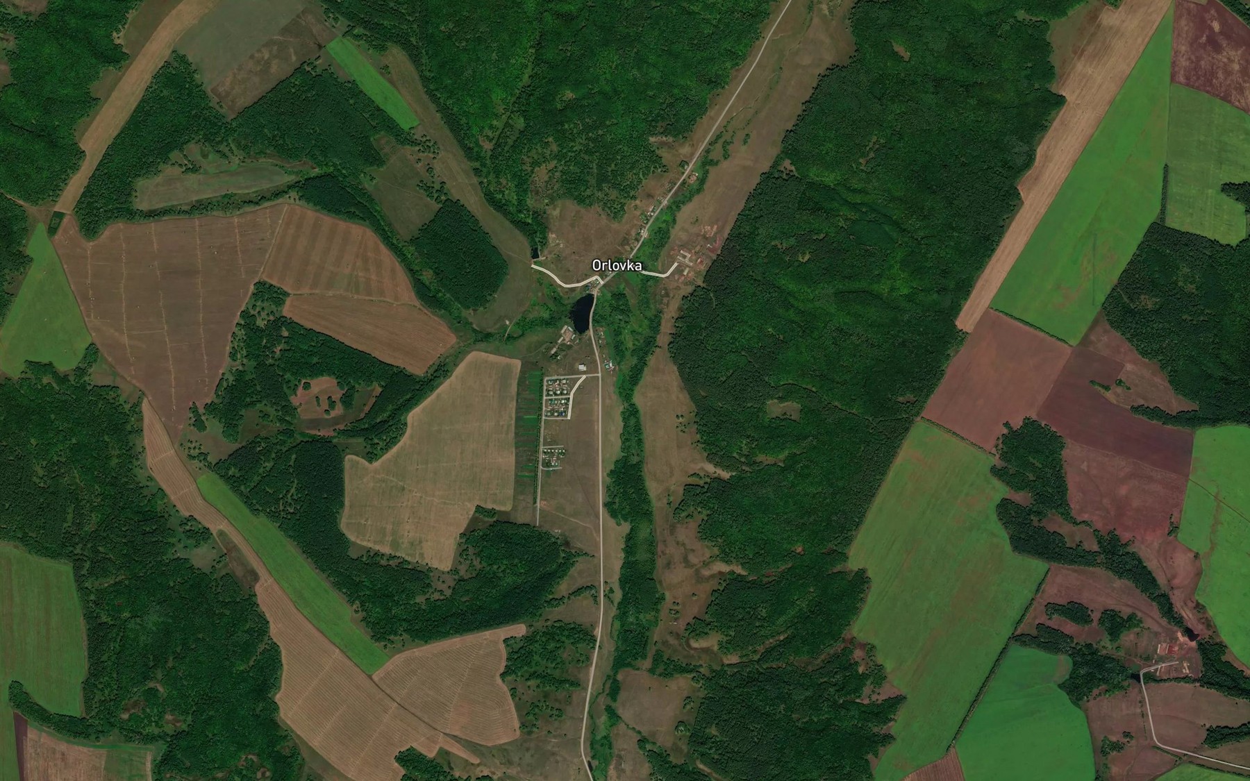 Satellite map of the Kazanka