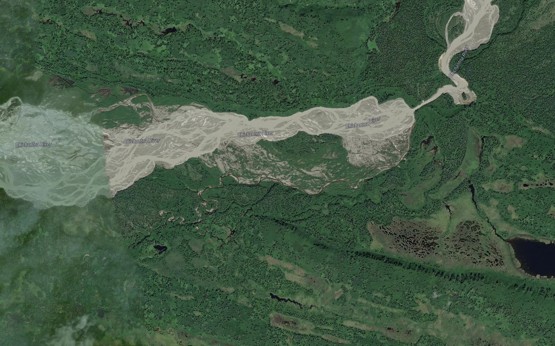 Satellite map of the Chichantna Creek