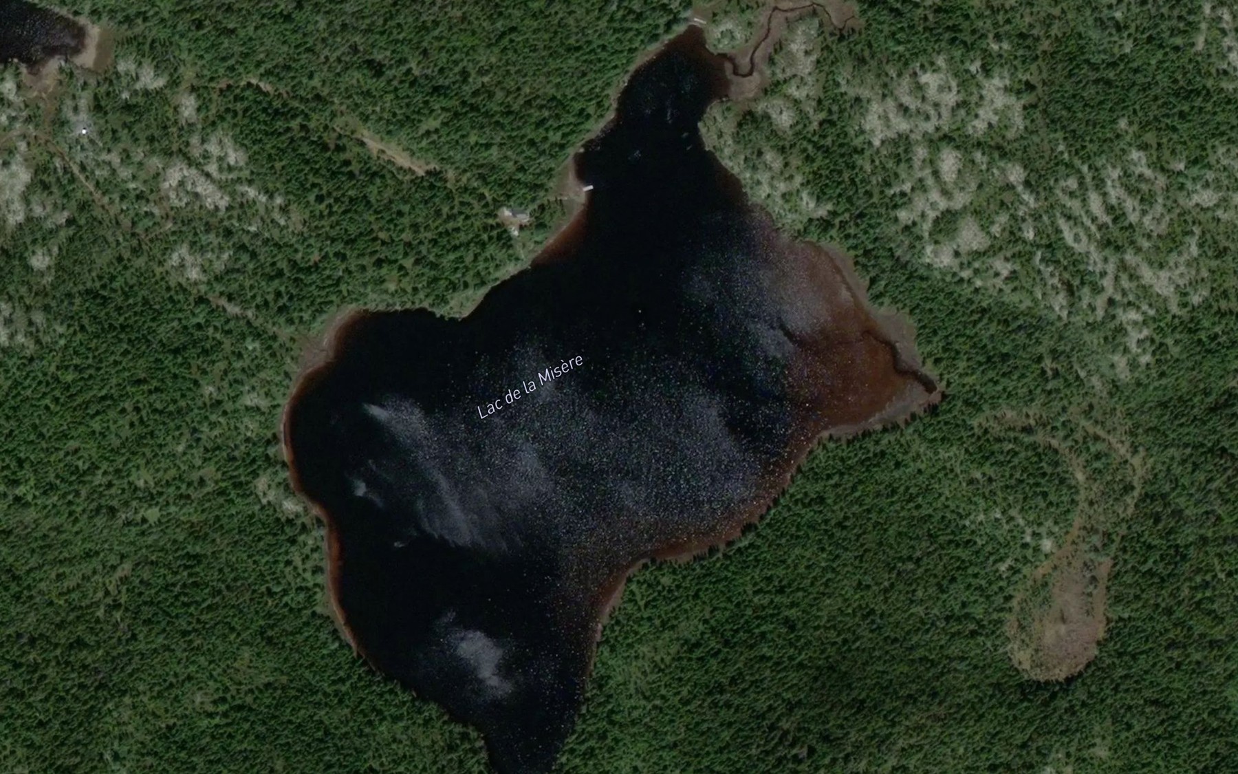 Satellite map of the Lac de la Misere