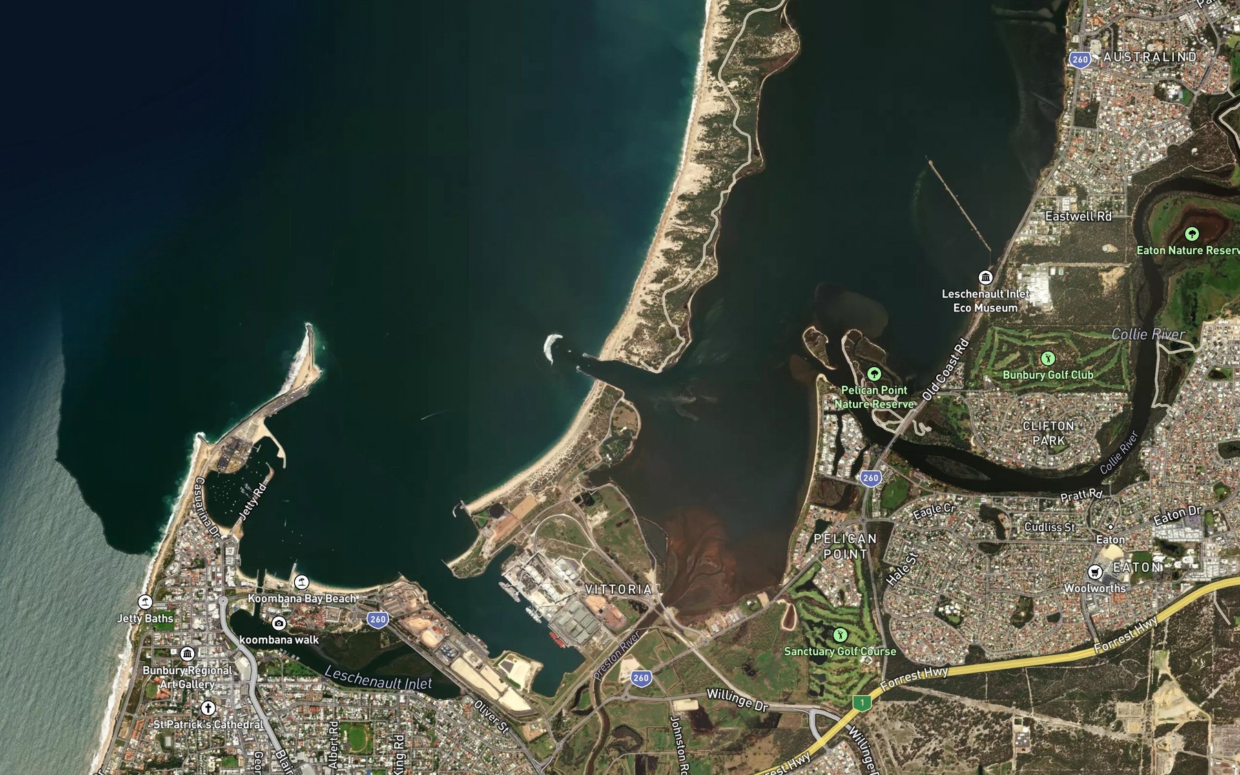 Satellite map of the Turkey Point