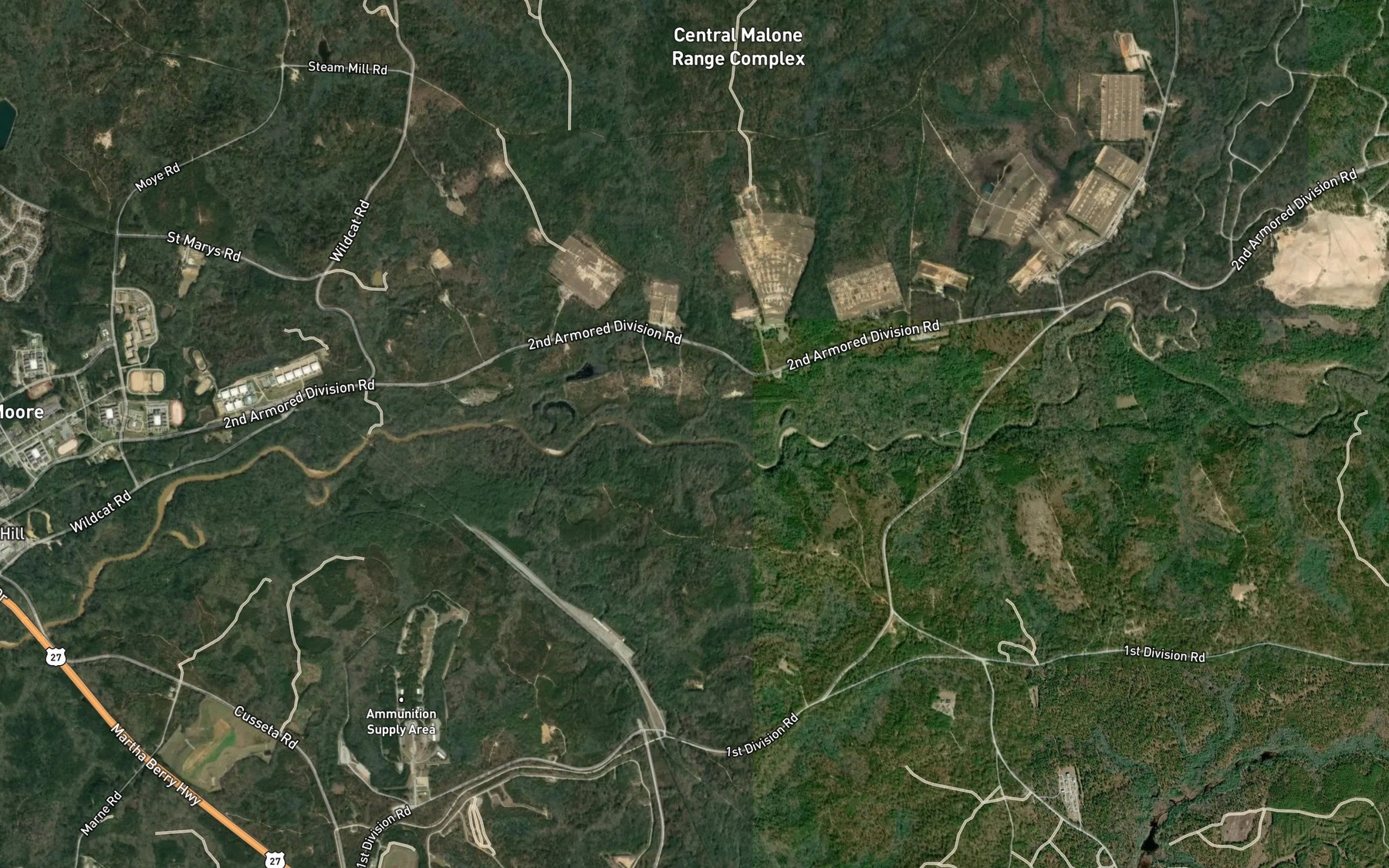 Satellite map of the Wolf Creek