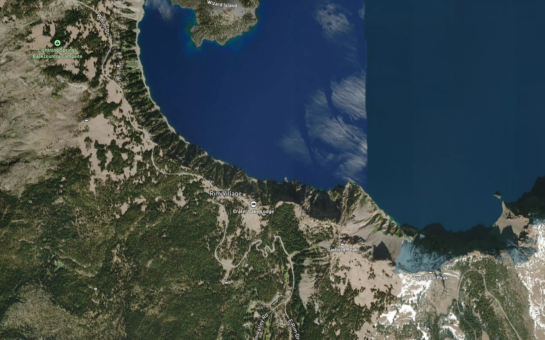 Satellite map of the Eagle Cove