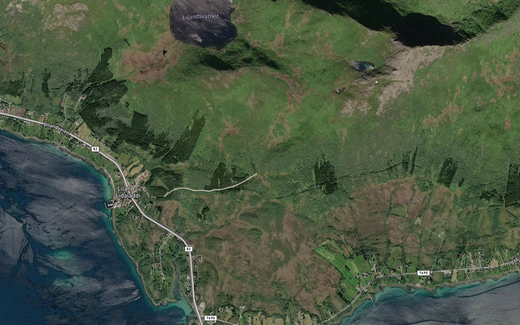 Satellite map of the Leirbogelva