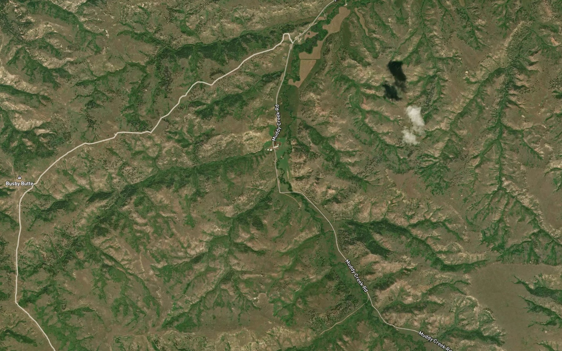 Satellite map of the Bear Creek