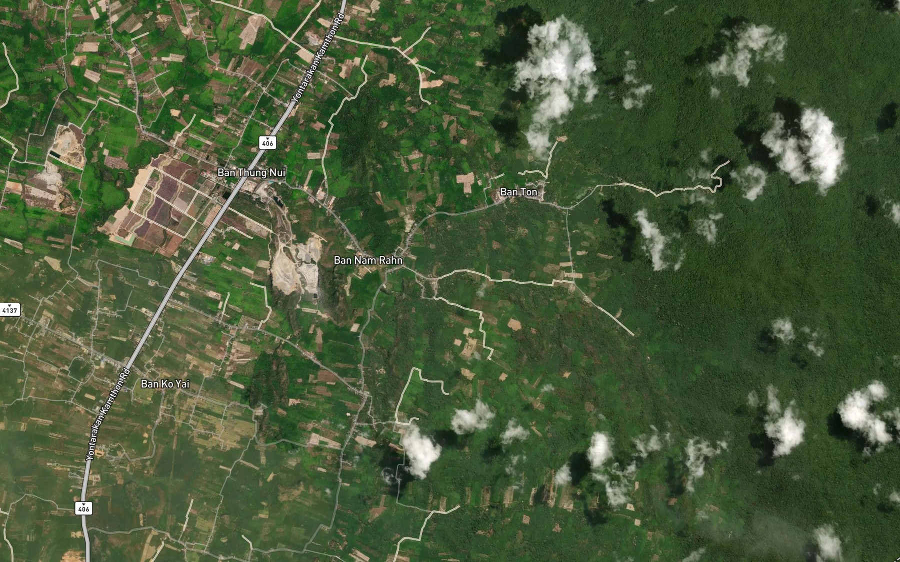 Satellite map of the Khlong Nam Ron