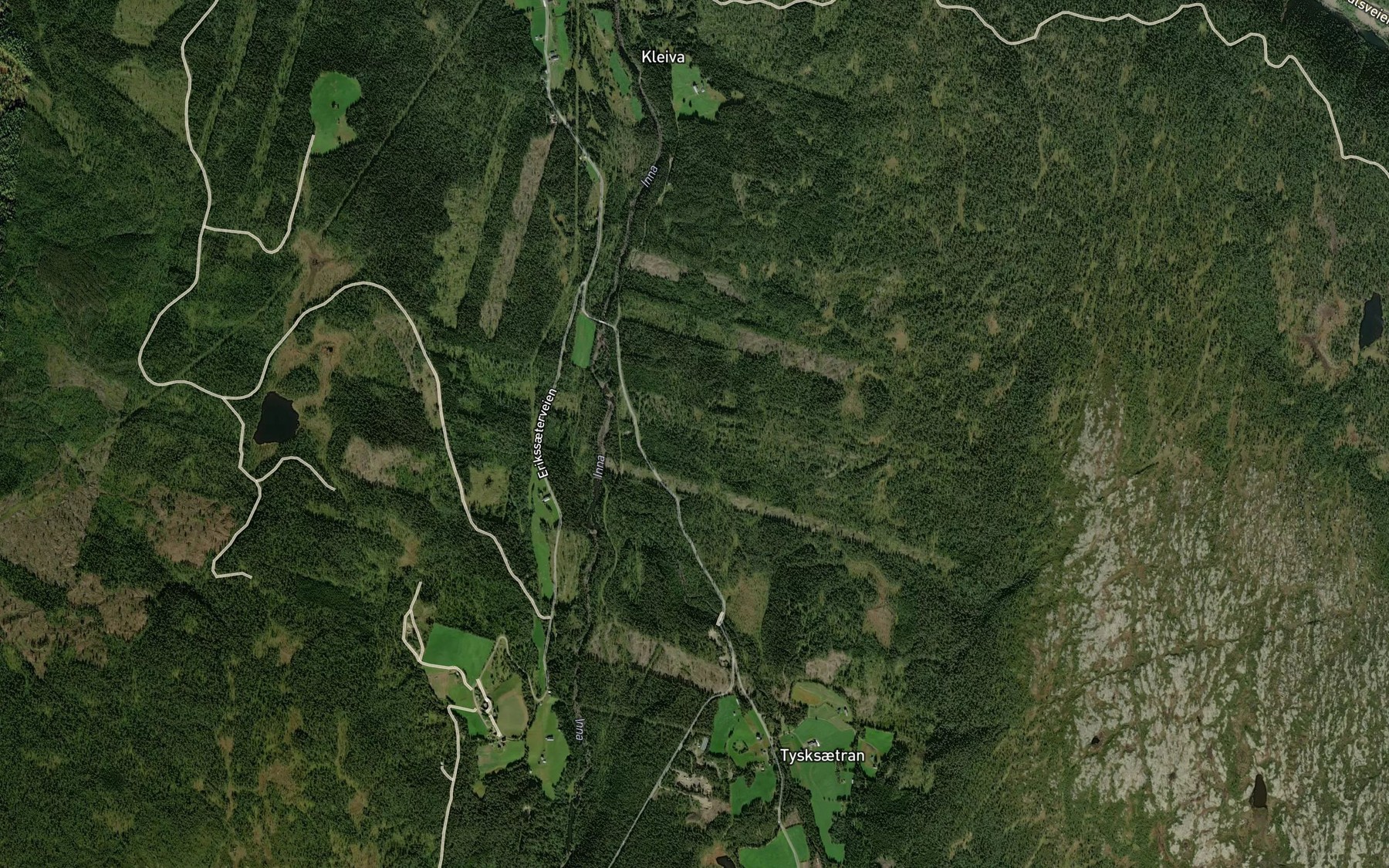 Satellite map of the Granskogbekken