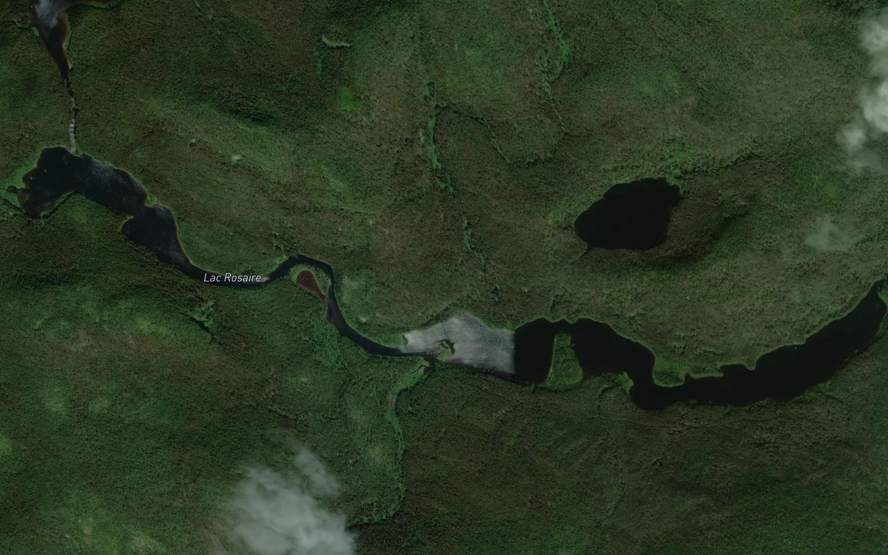 Satellite map of the Lac Rosaire