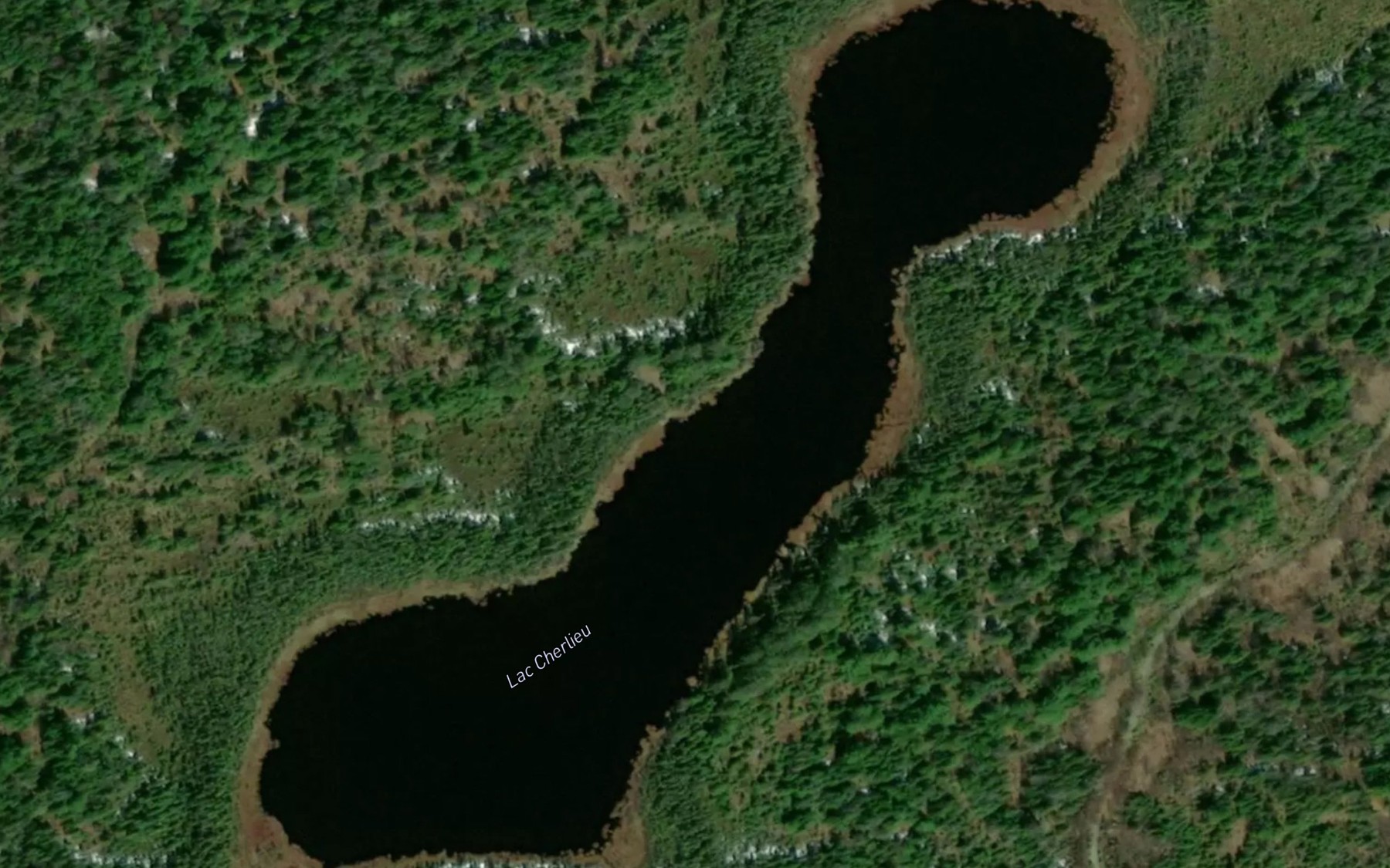 Satellite map of the Lac Cherlieu