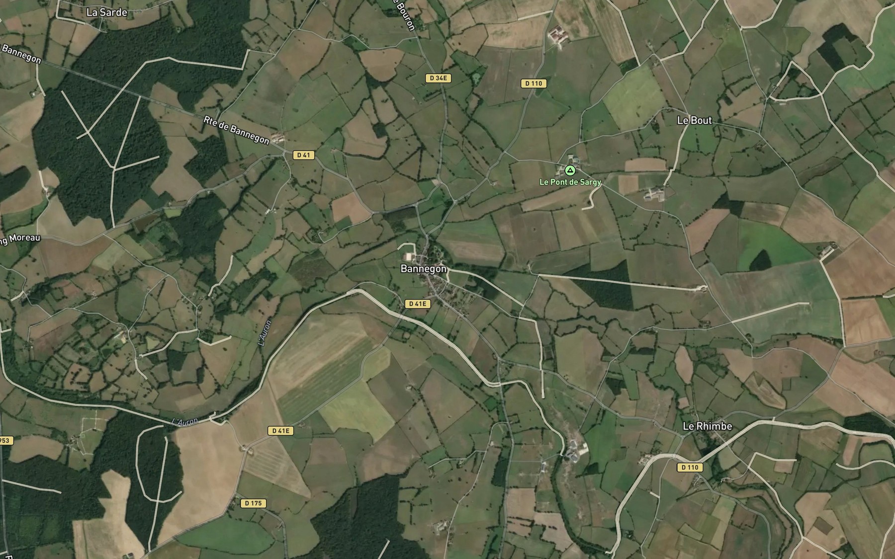 Satellite map of the Ruisseau Sagonin