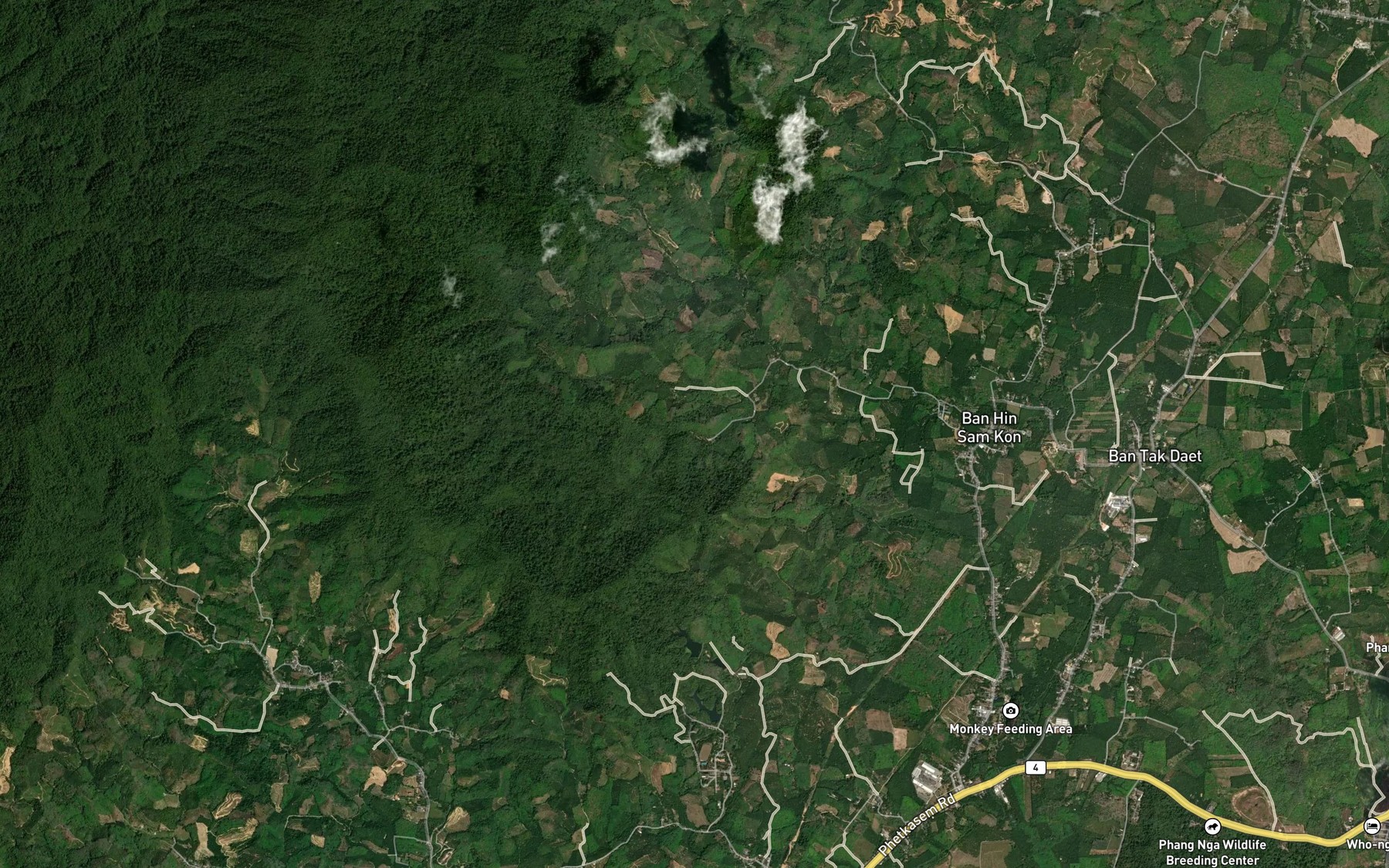 Satellite map of the Nam Tok Raman