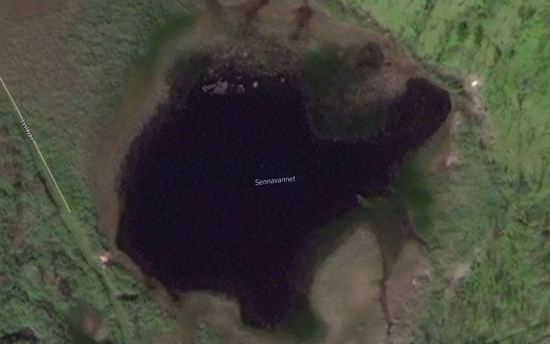 Satellite map of the Sennavatnet