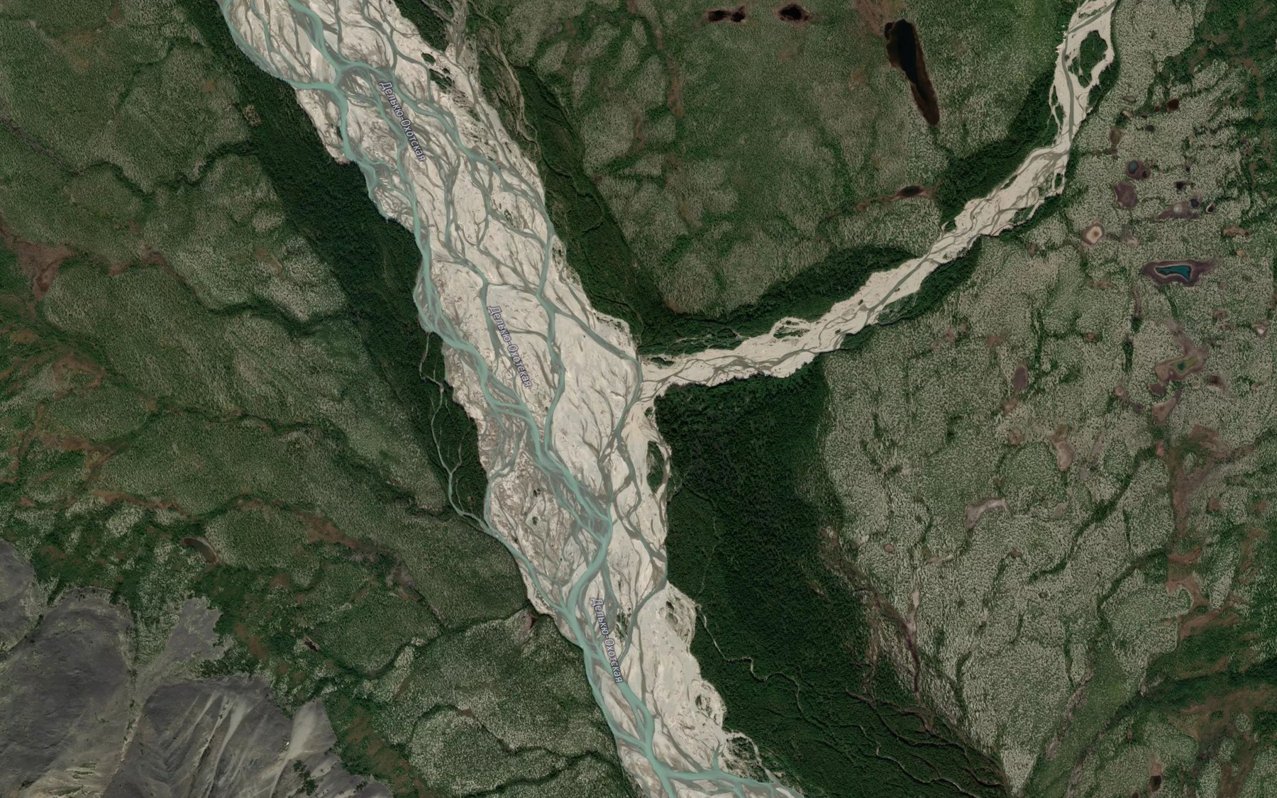 Satellite map of the Gamandzha