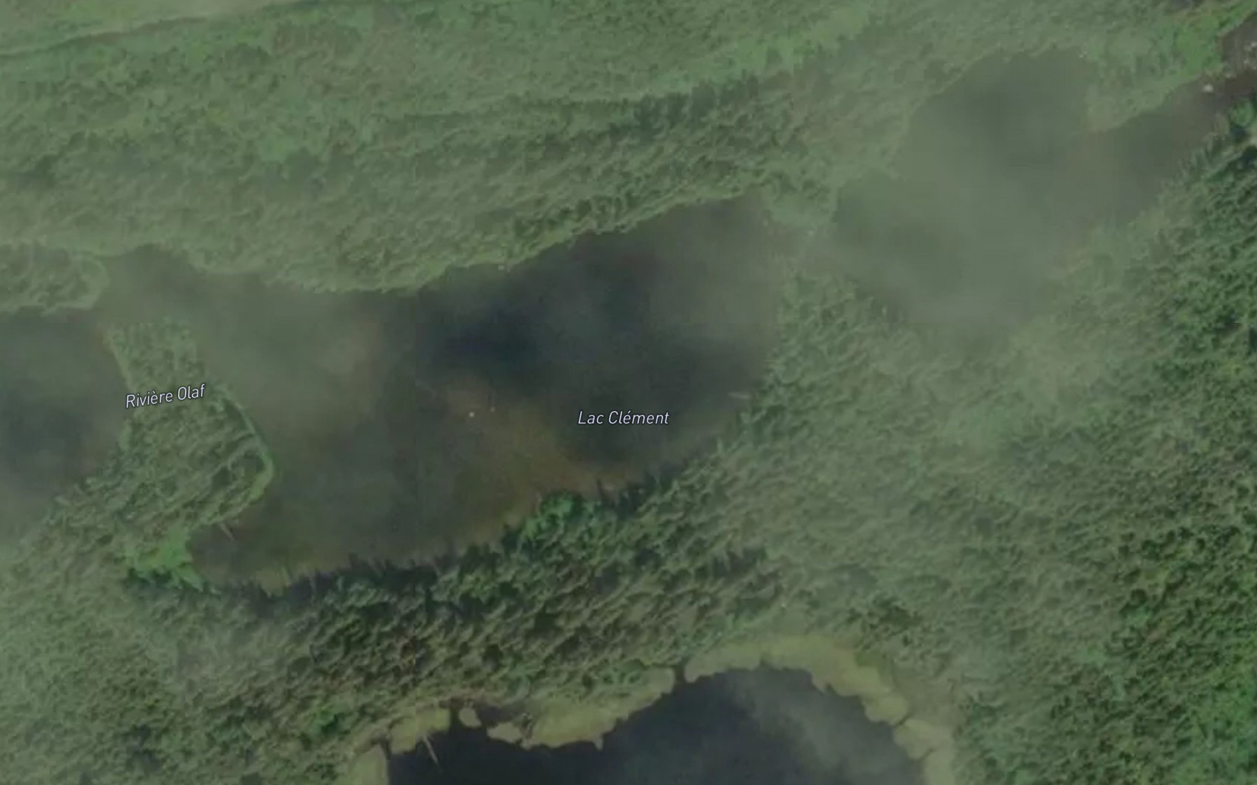 Satellite map of the Lac Clement