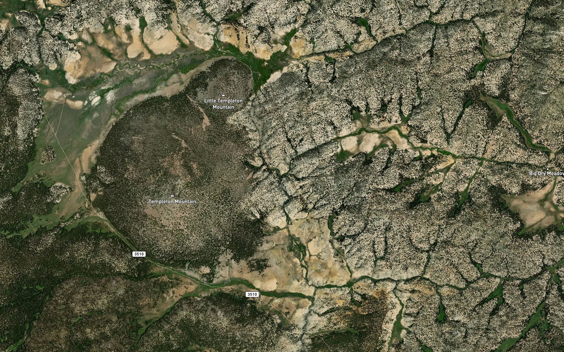 Satellite map of the Dry Creek