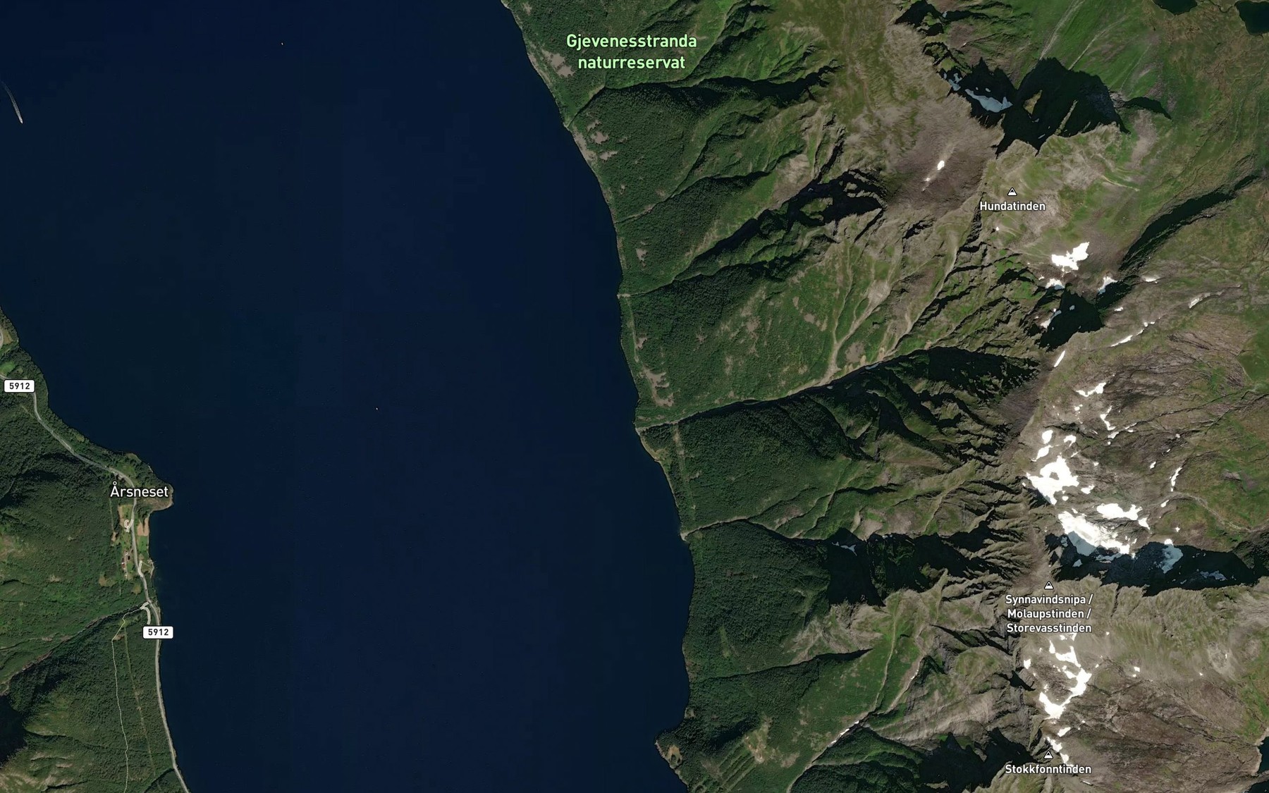 Satellite map of the Vikane