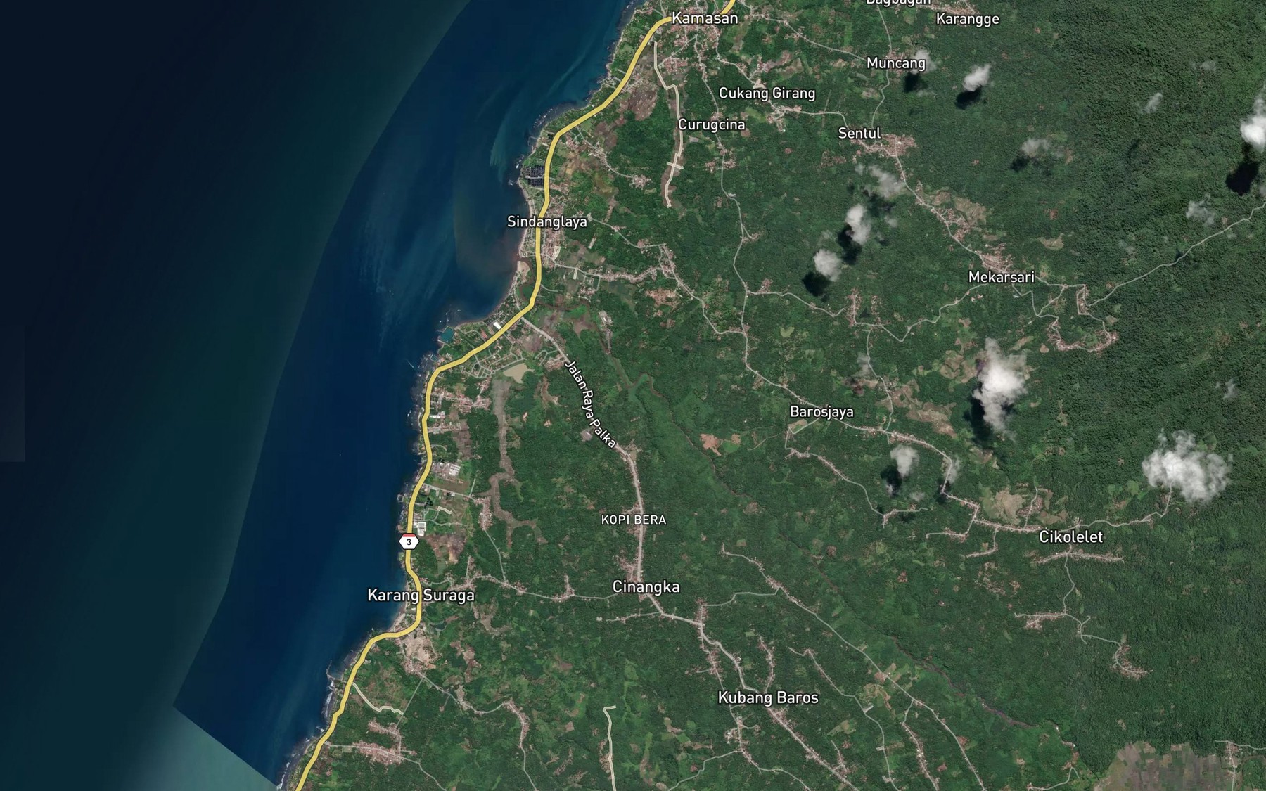 Satellite map of the Ci Nangka