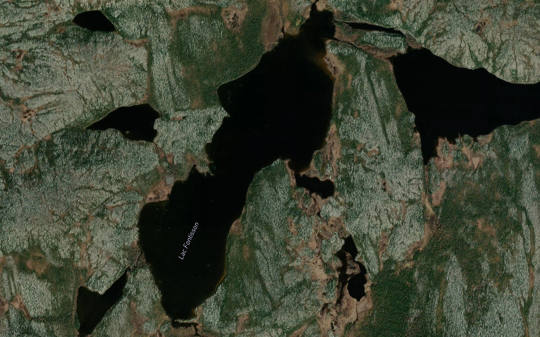 Satellite map of the Lac Fontisson