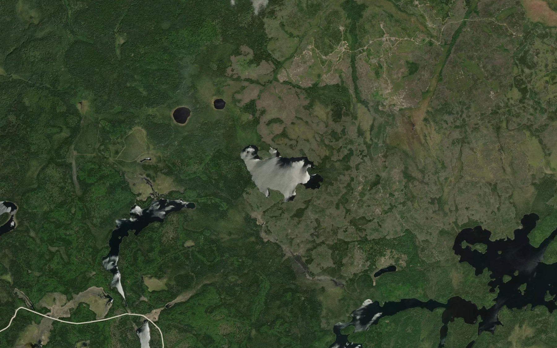 Satellite map of the Pudney Lake