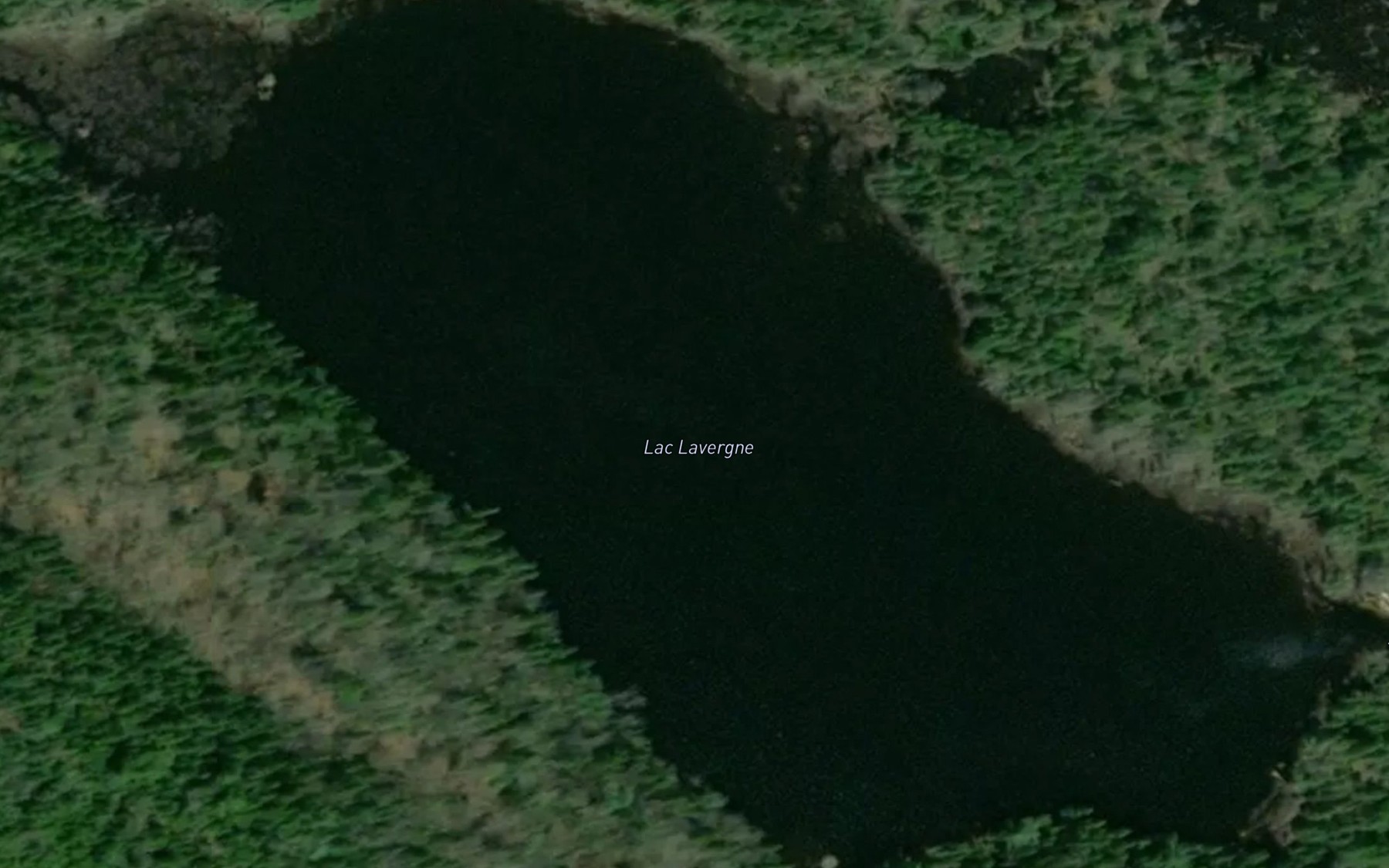 Satellite map of the Lac Lavergne