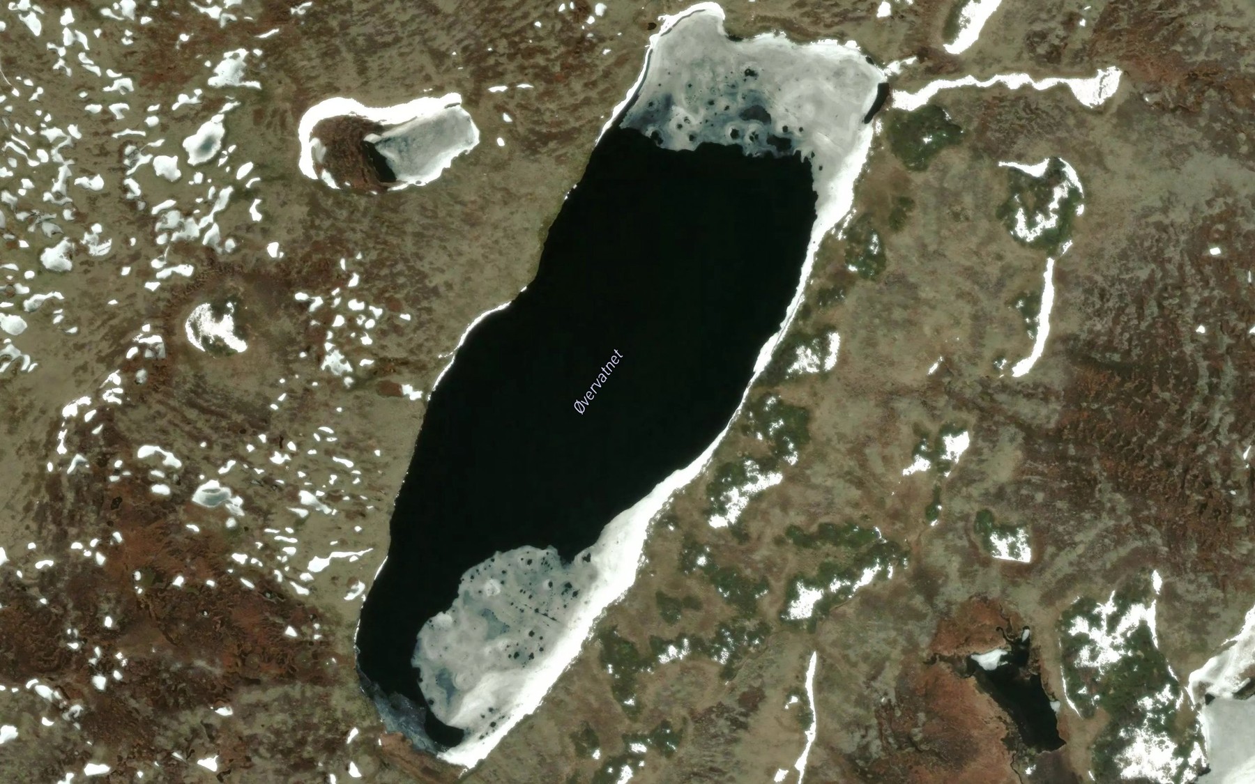 Satellite map of the Ovrevatnet