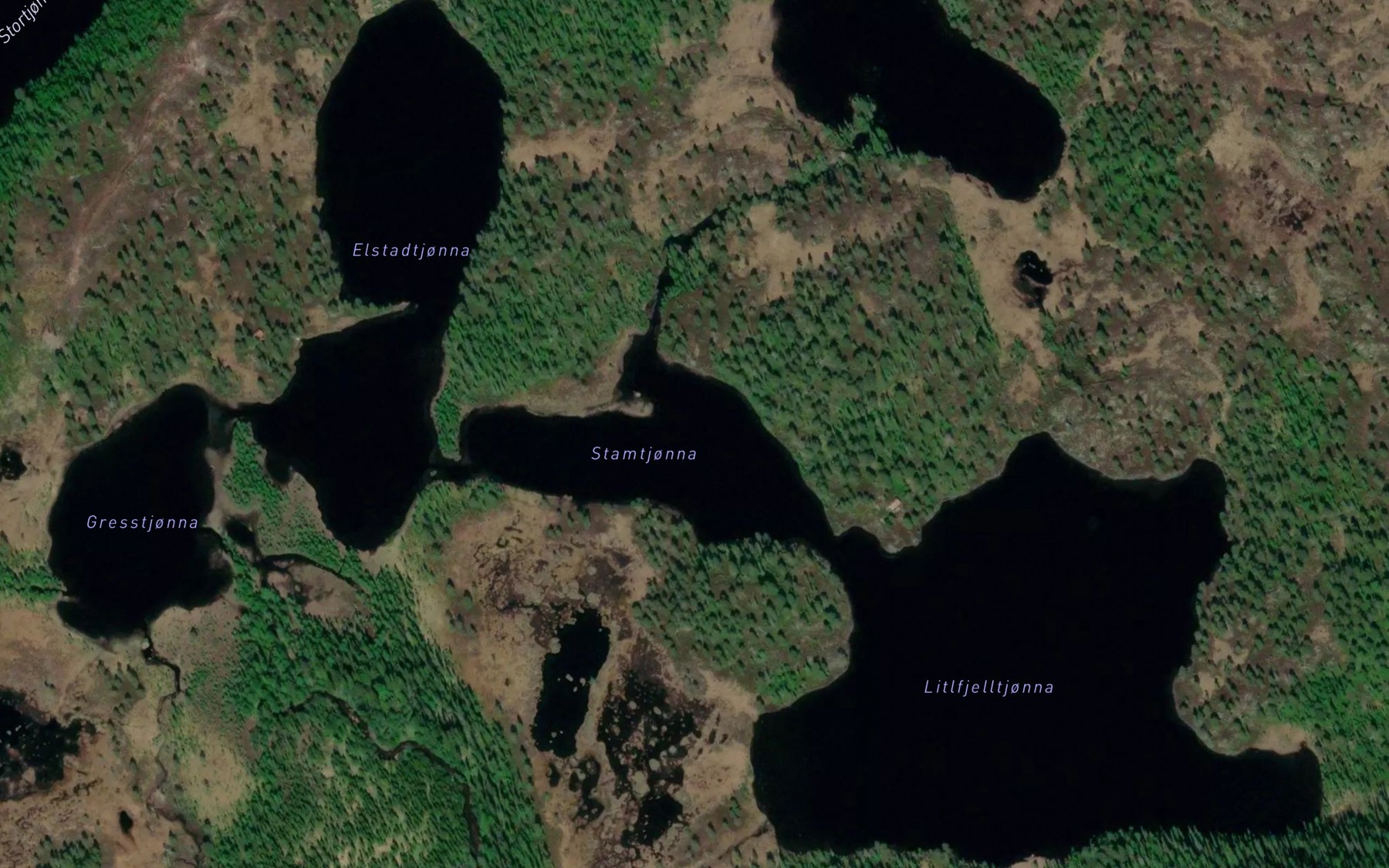 Satellite map of the Bryntjornin