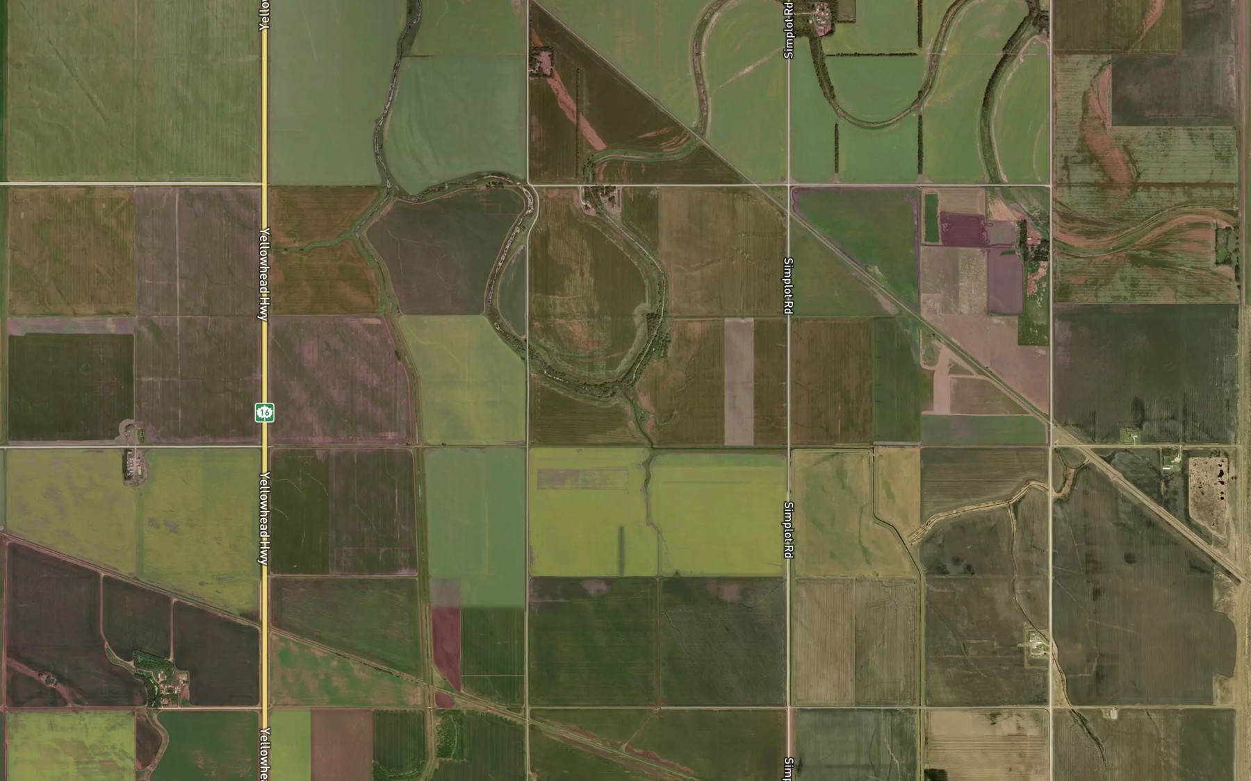 Satellite map of the Mount Pleasant Drain