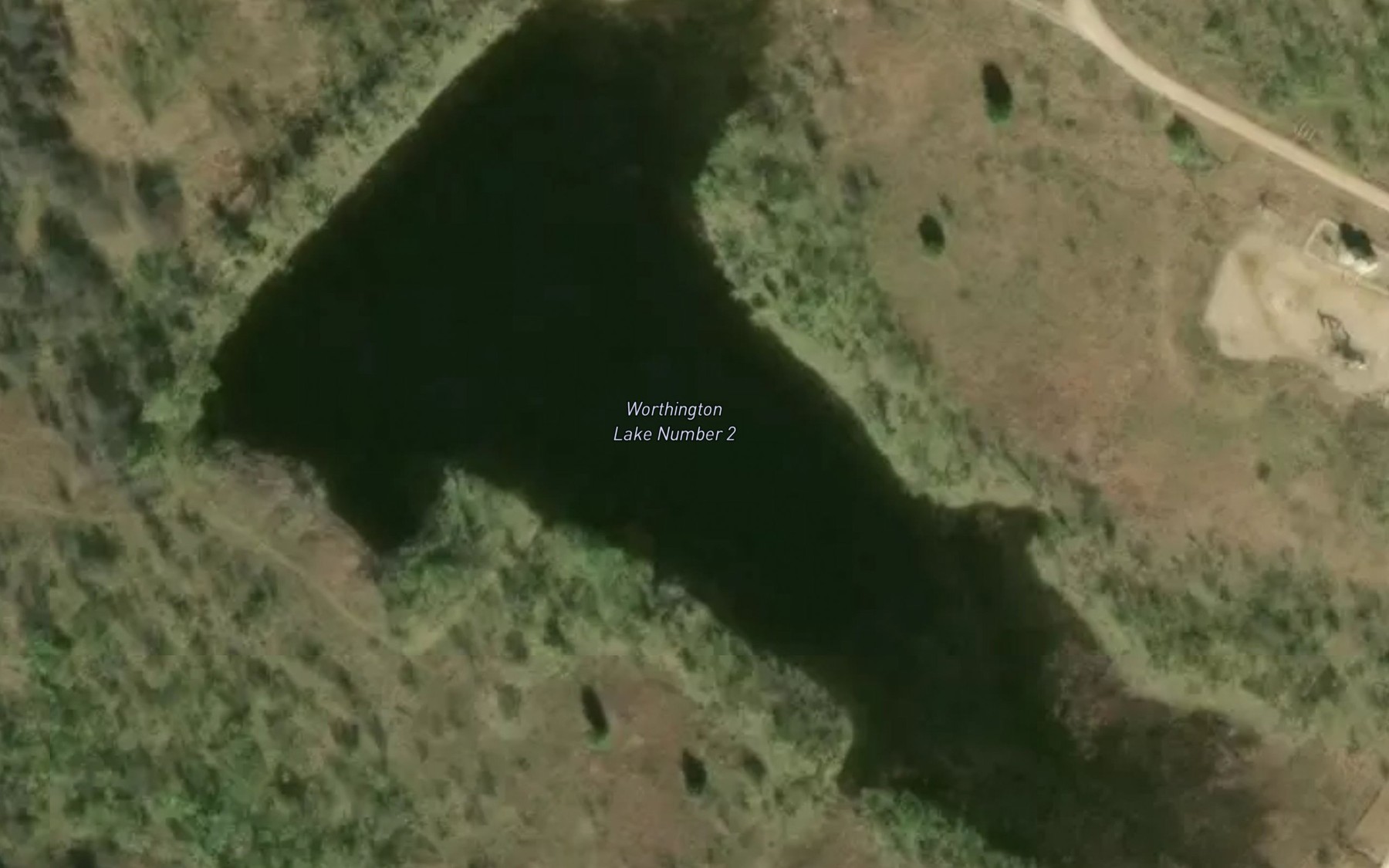 Satellite map of the Worthington Lake Number 2