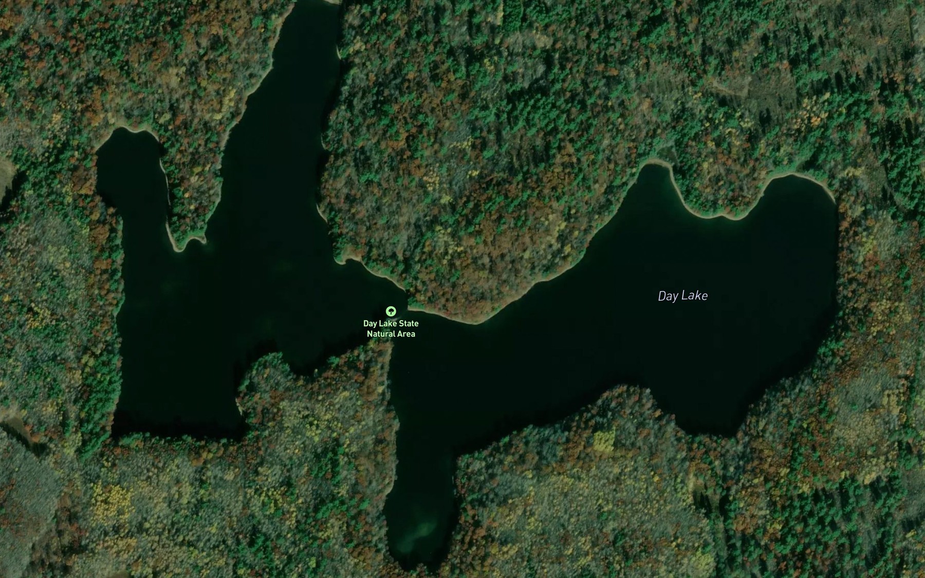 Satellite map of the Day Lake