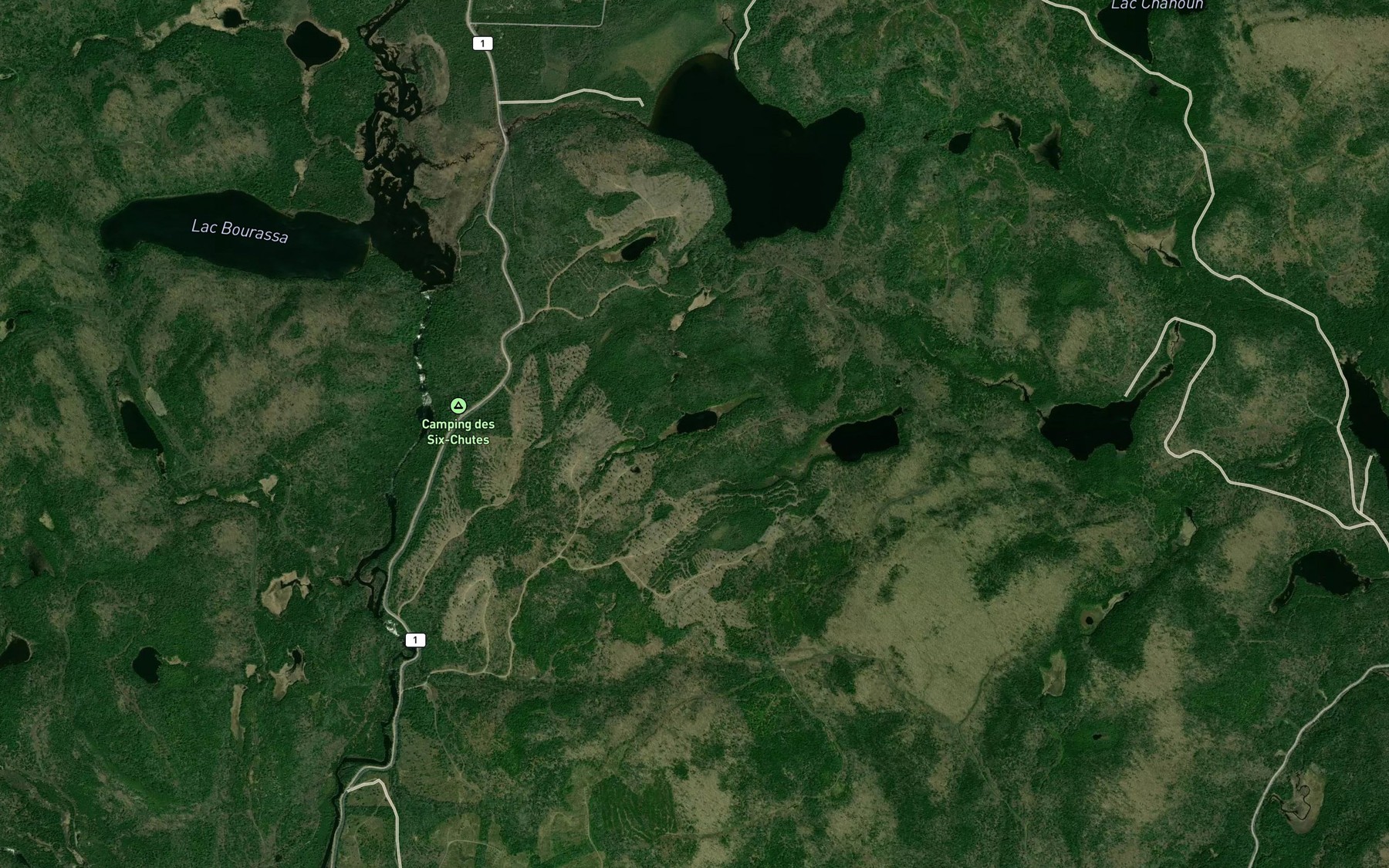 Satellite map of the Lac Lise