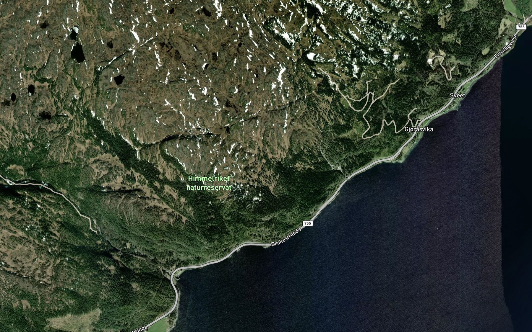 Satellite map of the Bjornaa,l