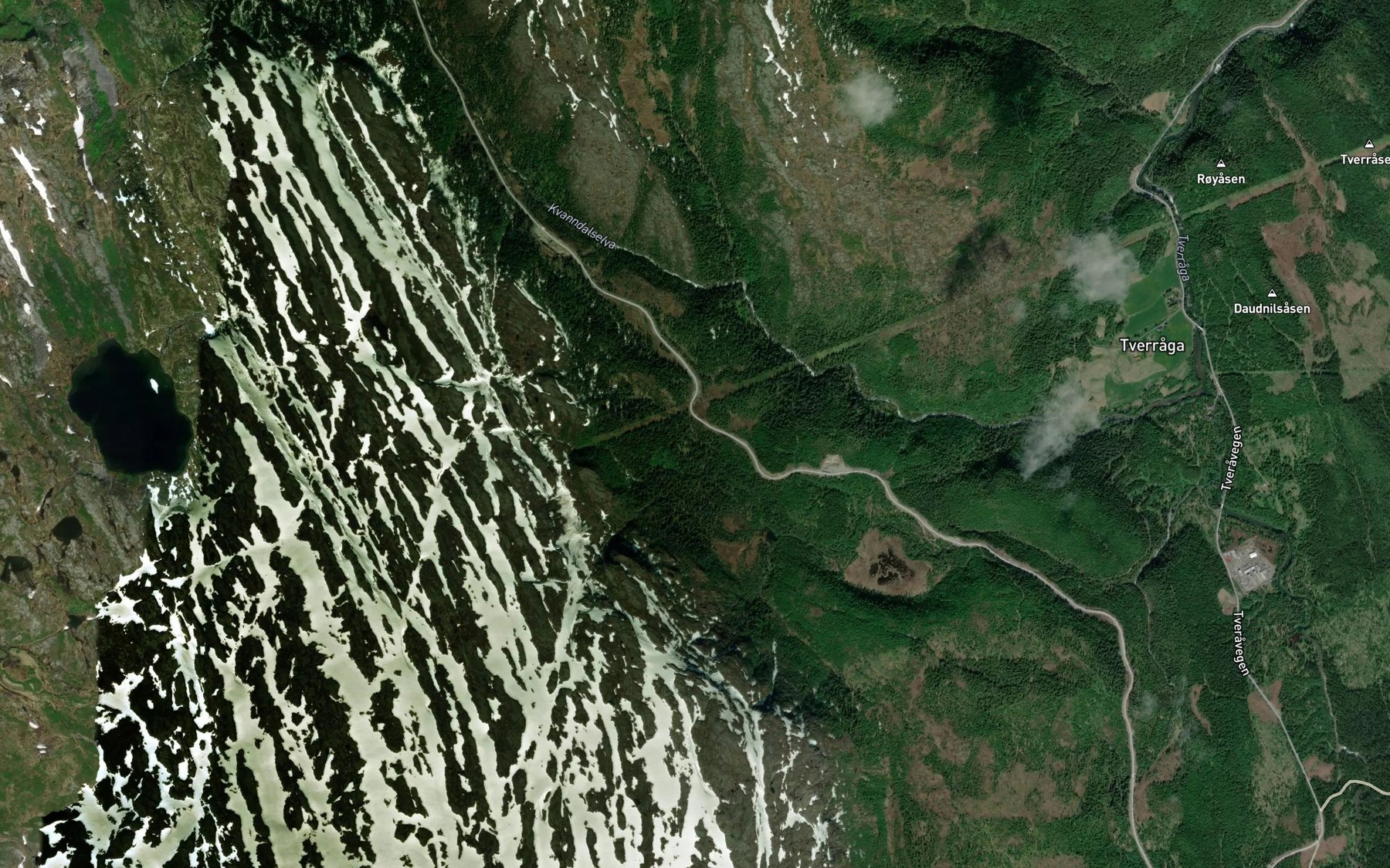 Satellite map of the Kleivbekken