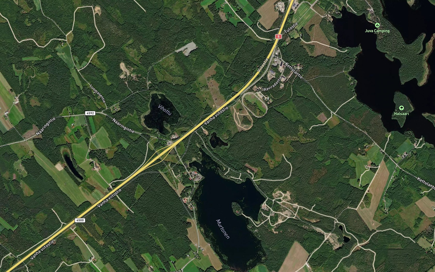 Satellite map of the Vihotunpuro