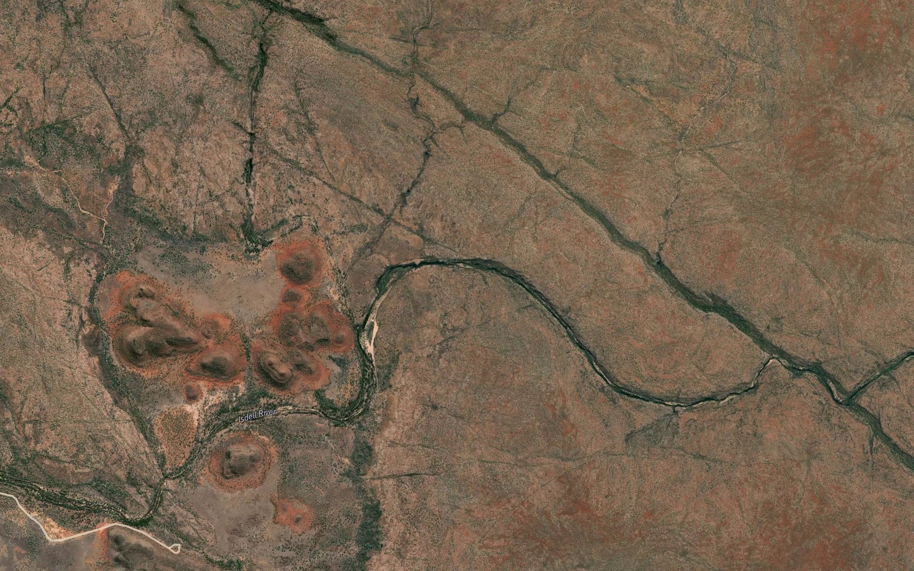 Satellite map of the Dingo Creek