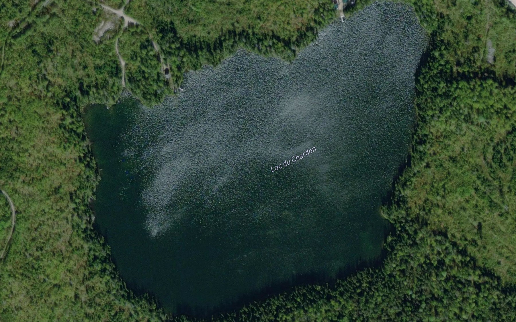 Satellite map of the Lac du Chardon