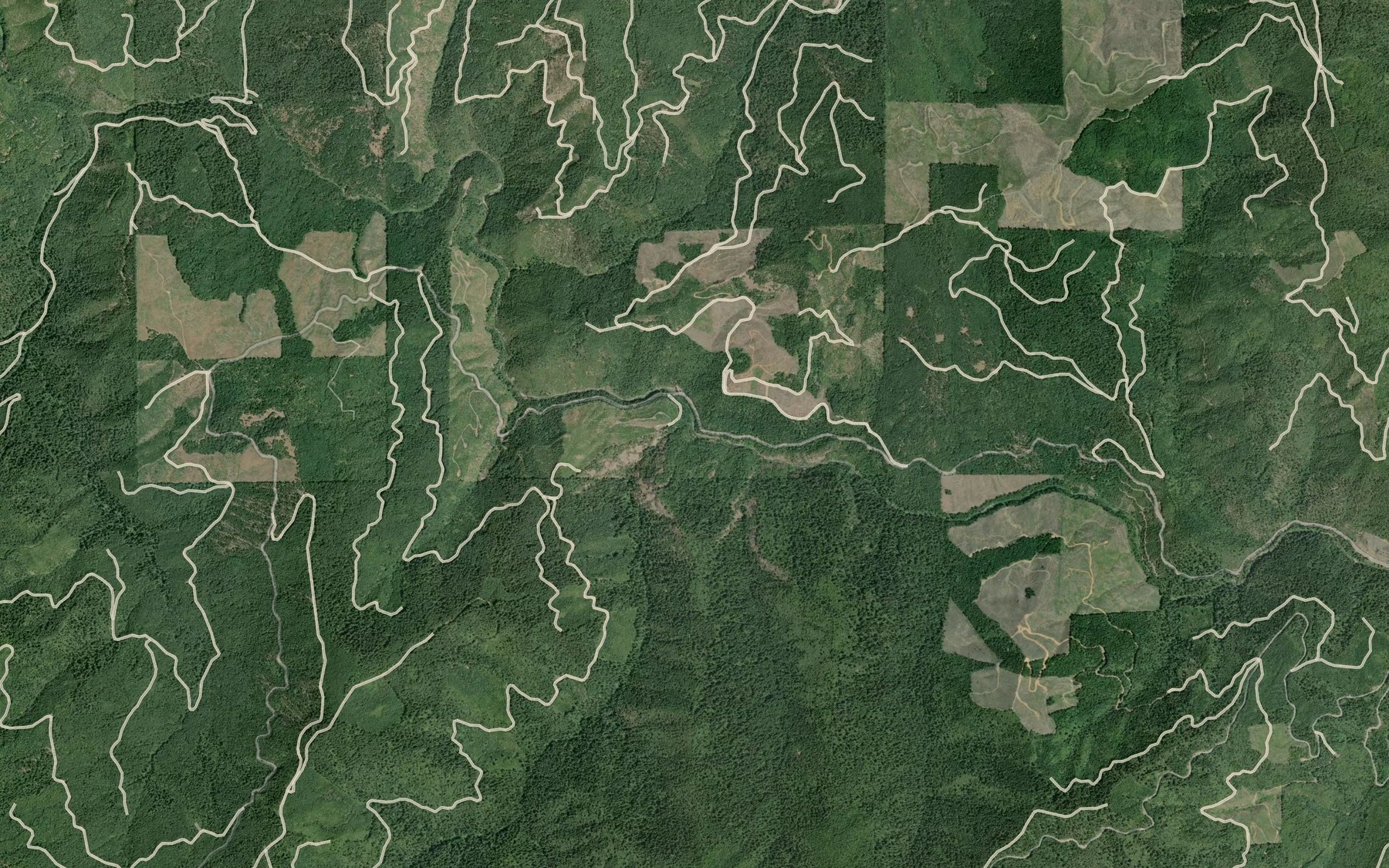 Satellite map of the Bobby Creek