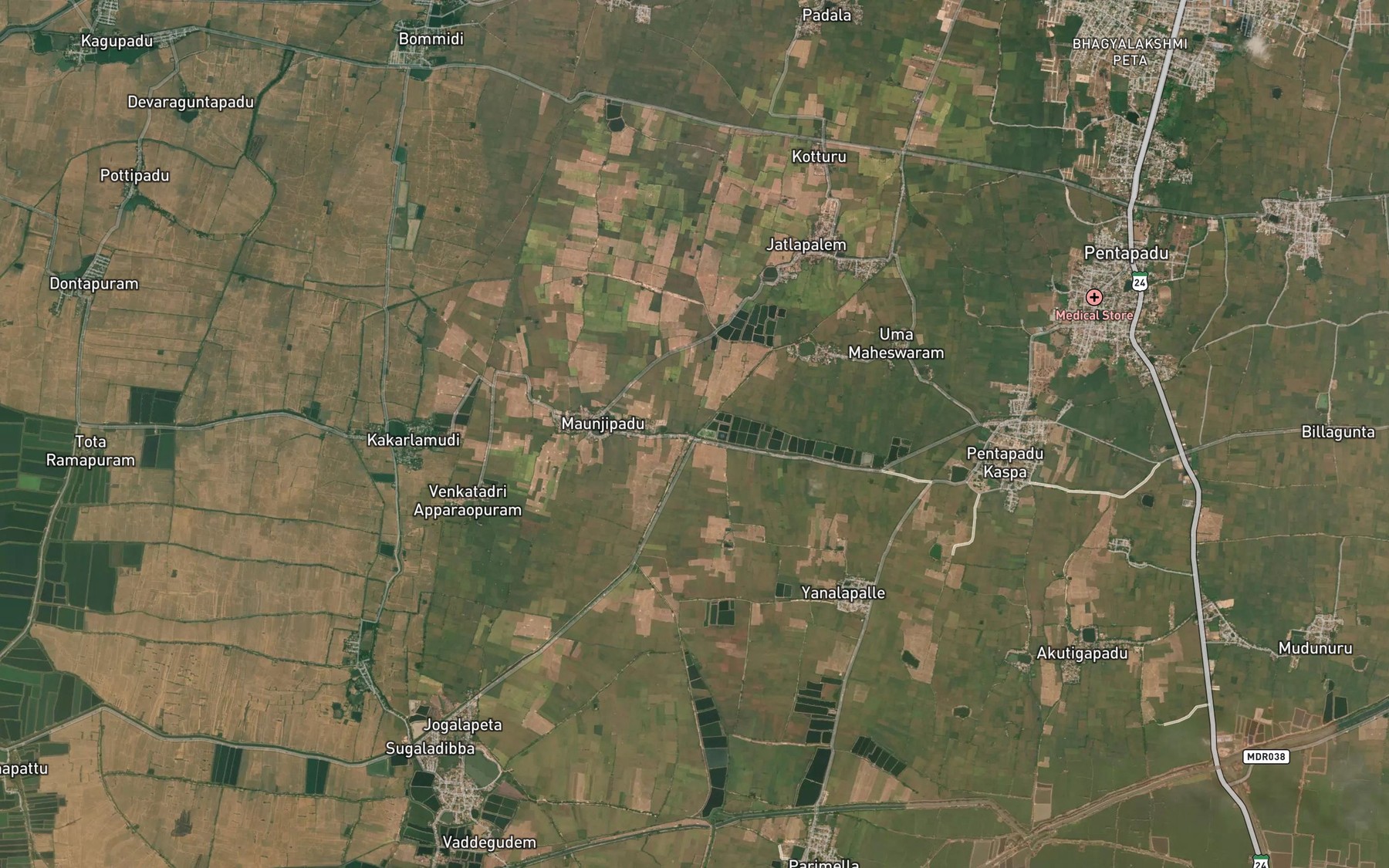 Satellite map of the Jatlapelem Escape Channel