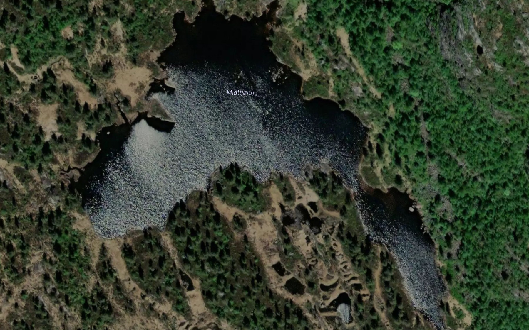 Satellite map of the Midttjonn
