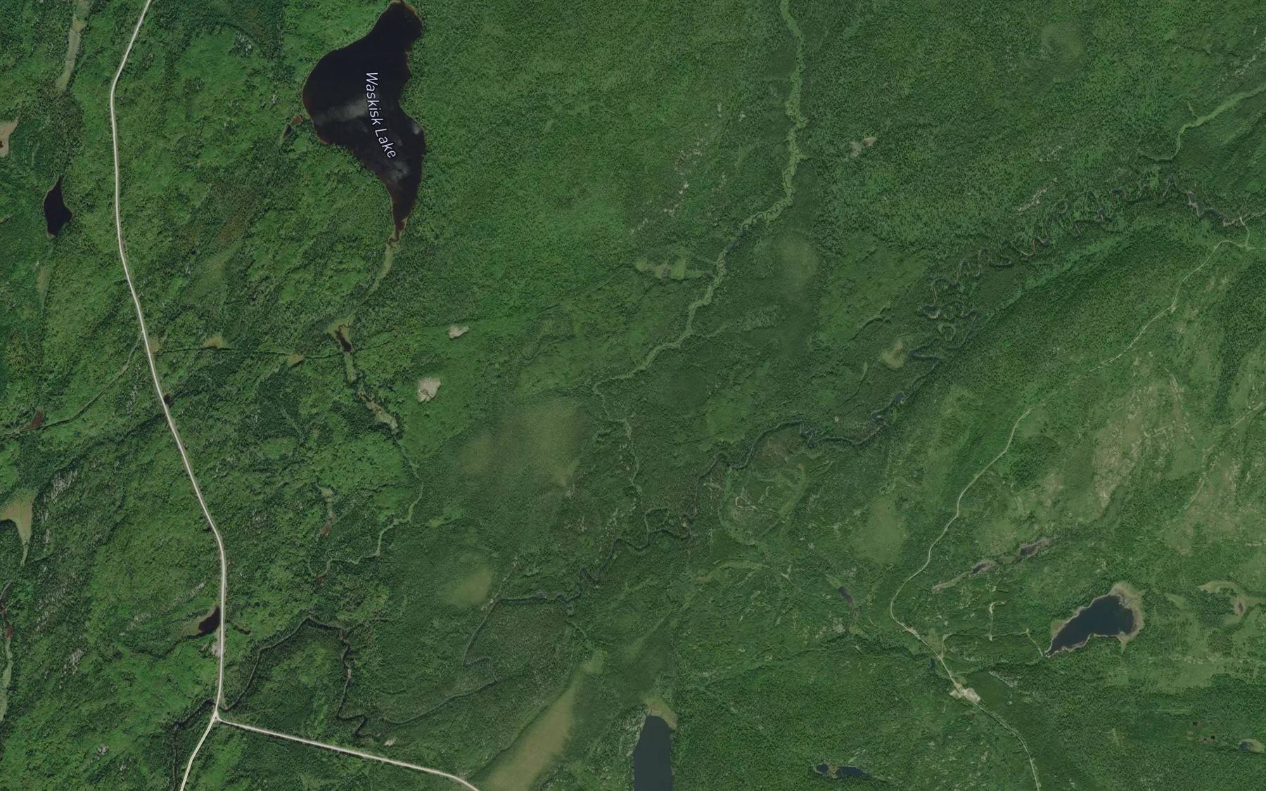 Satellite map of the Gutcher Creek