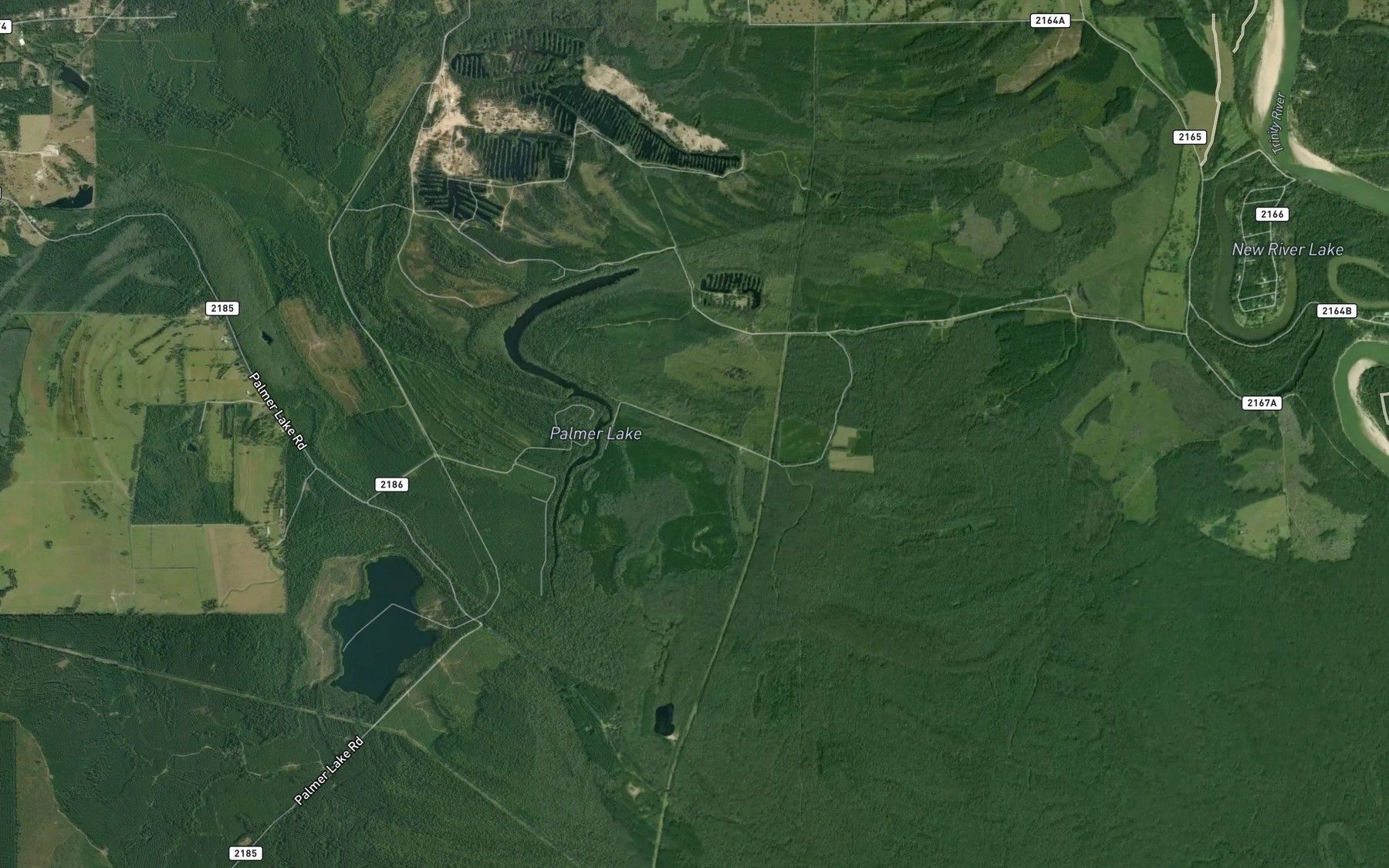 Satellite map of the Coon Slough