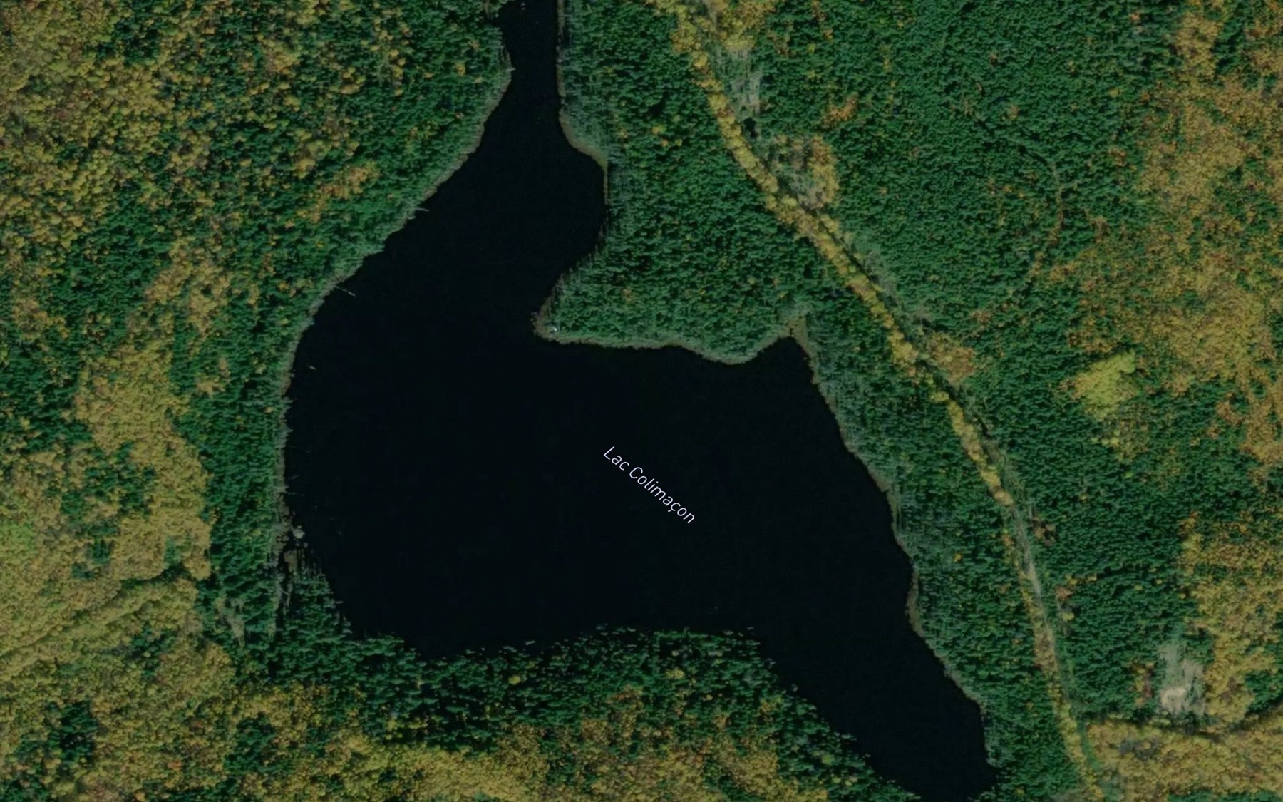 Satellite map of the Lac Colimacon