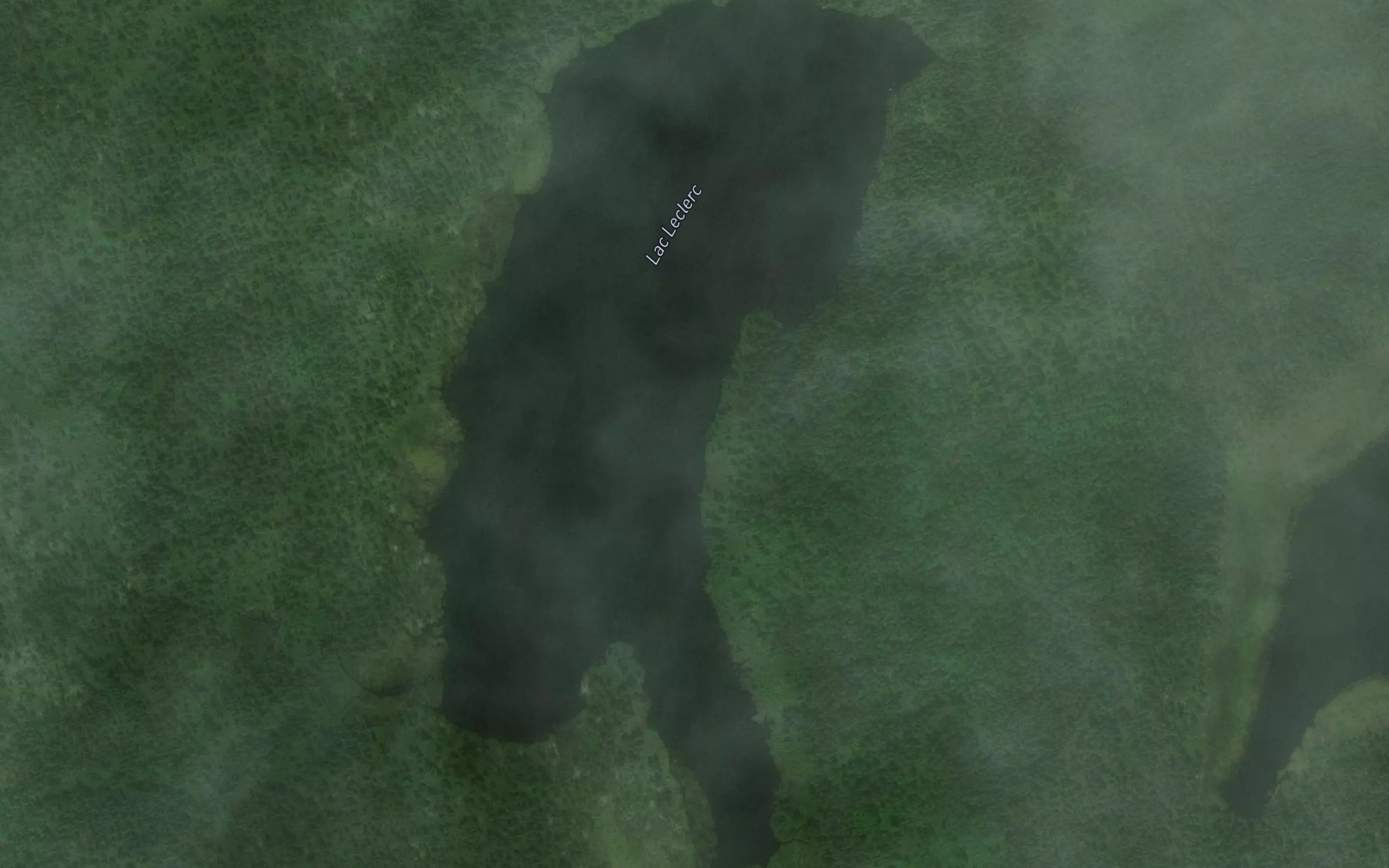 Satellite map of the Lac Leclerc