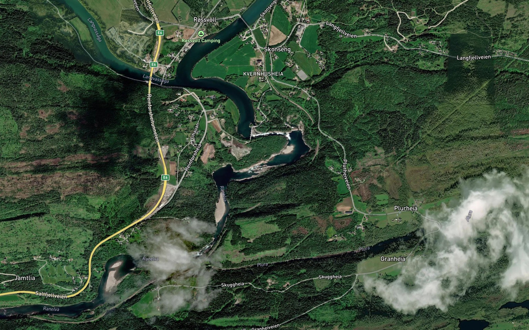 Satellite map of the Meforsen