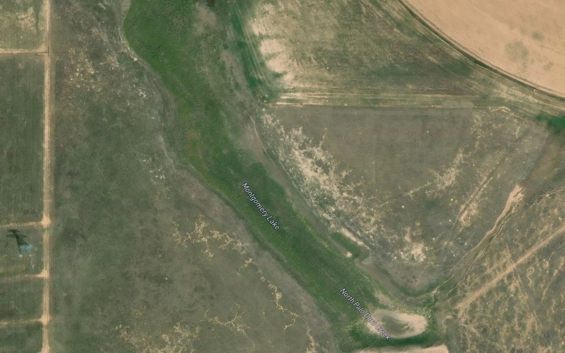 Satellite map of the Montgomery Lake