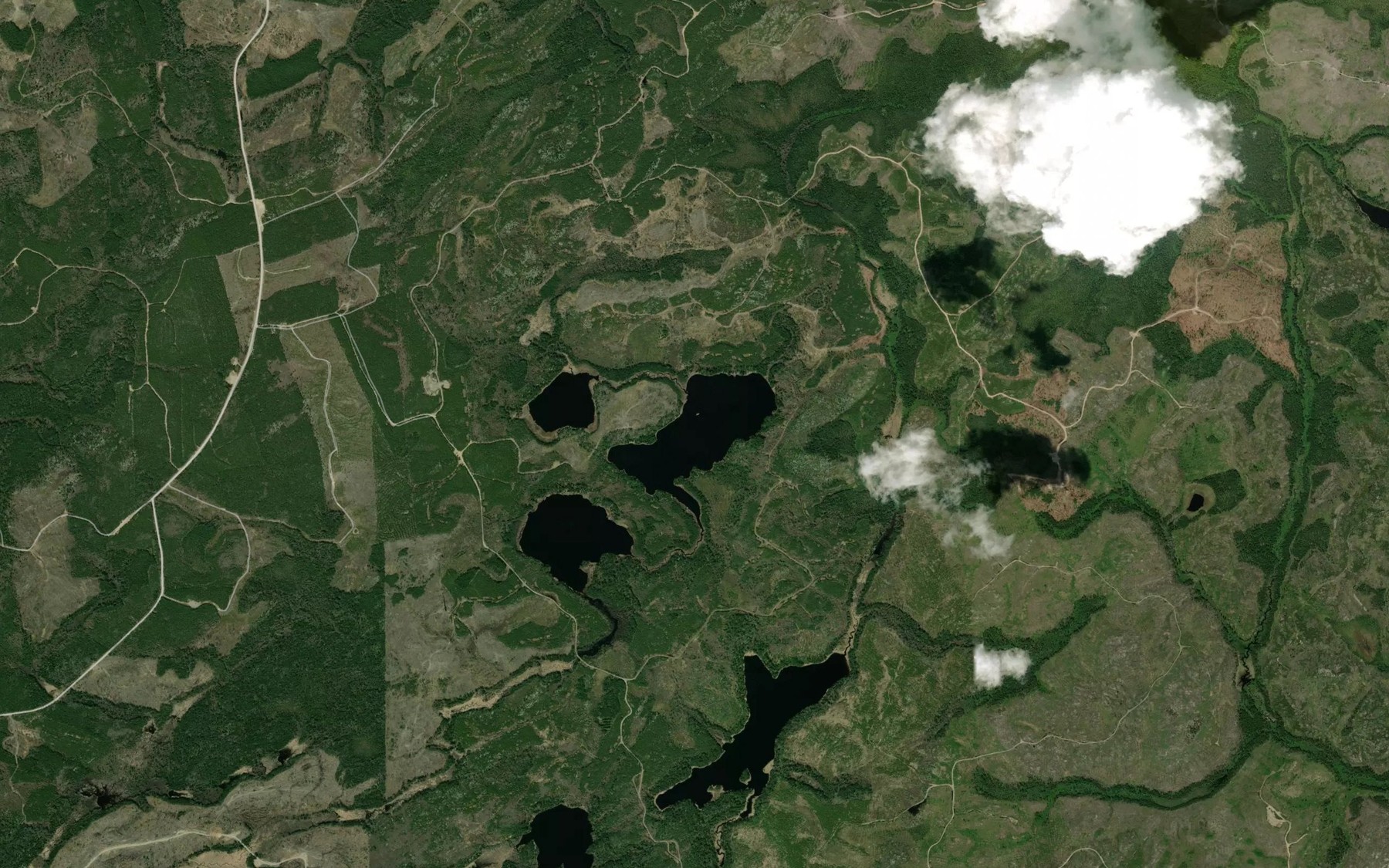 Satellite map of the Kee Lake